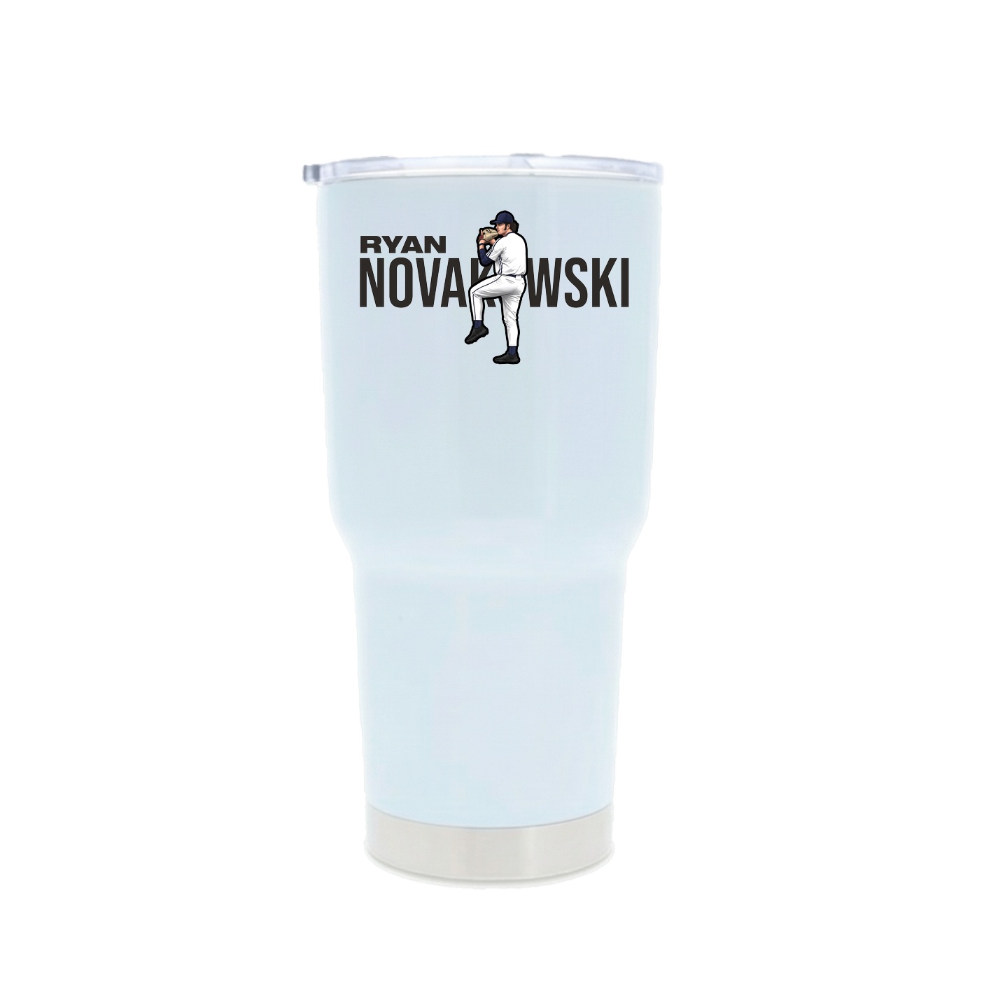 30oz Stainless Steel Tumbler — Player Name in White