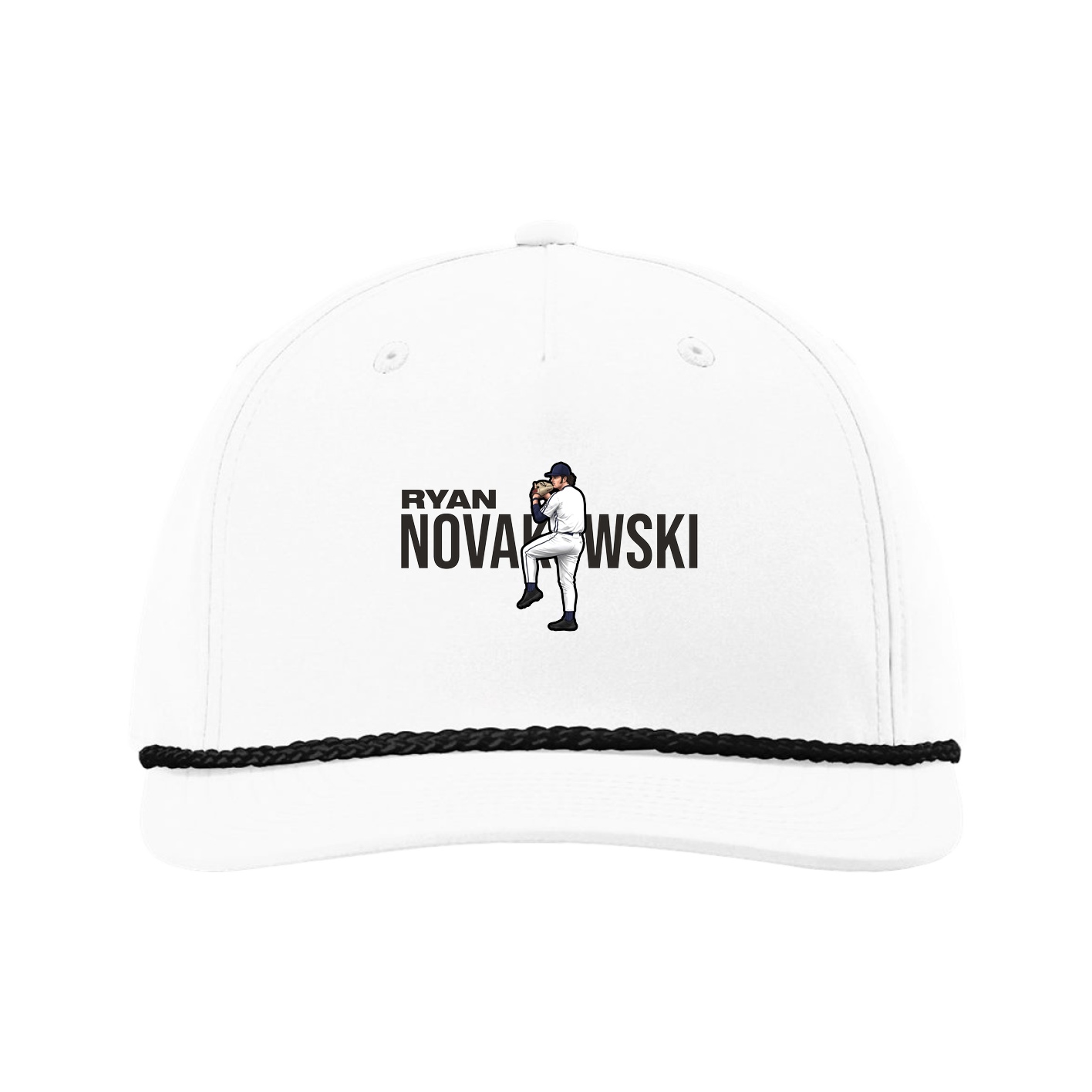 Five-Panel Classic Rope Cap — Player Name in White