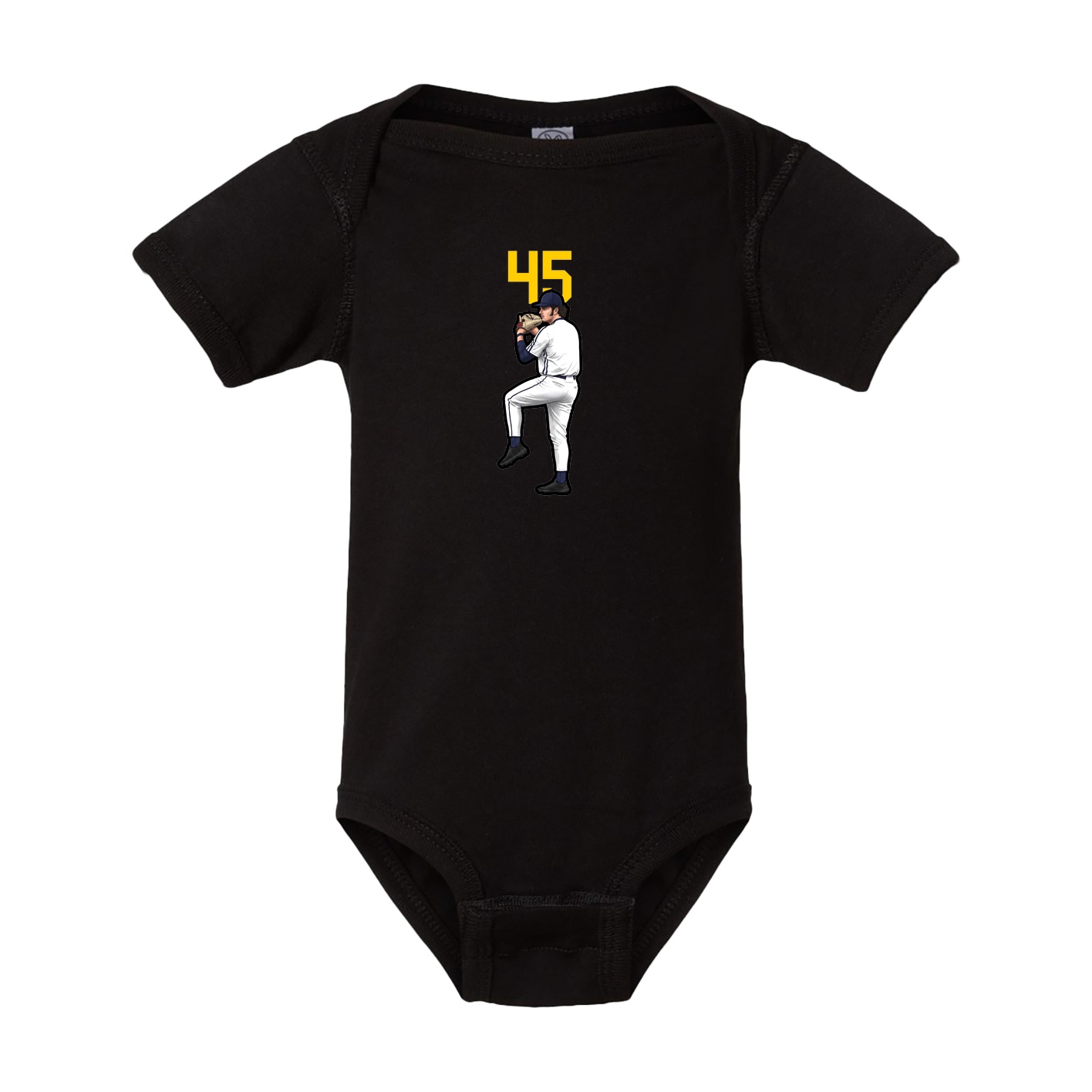 Baby Onesie — Number Top in Black