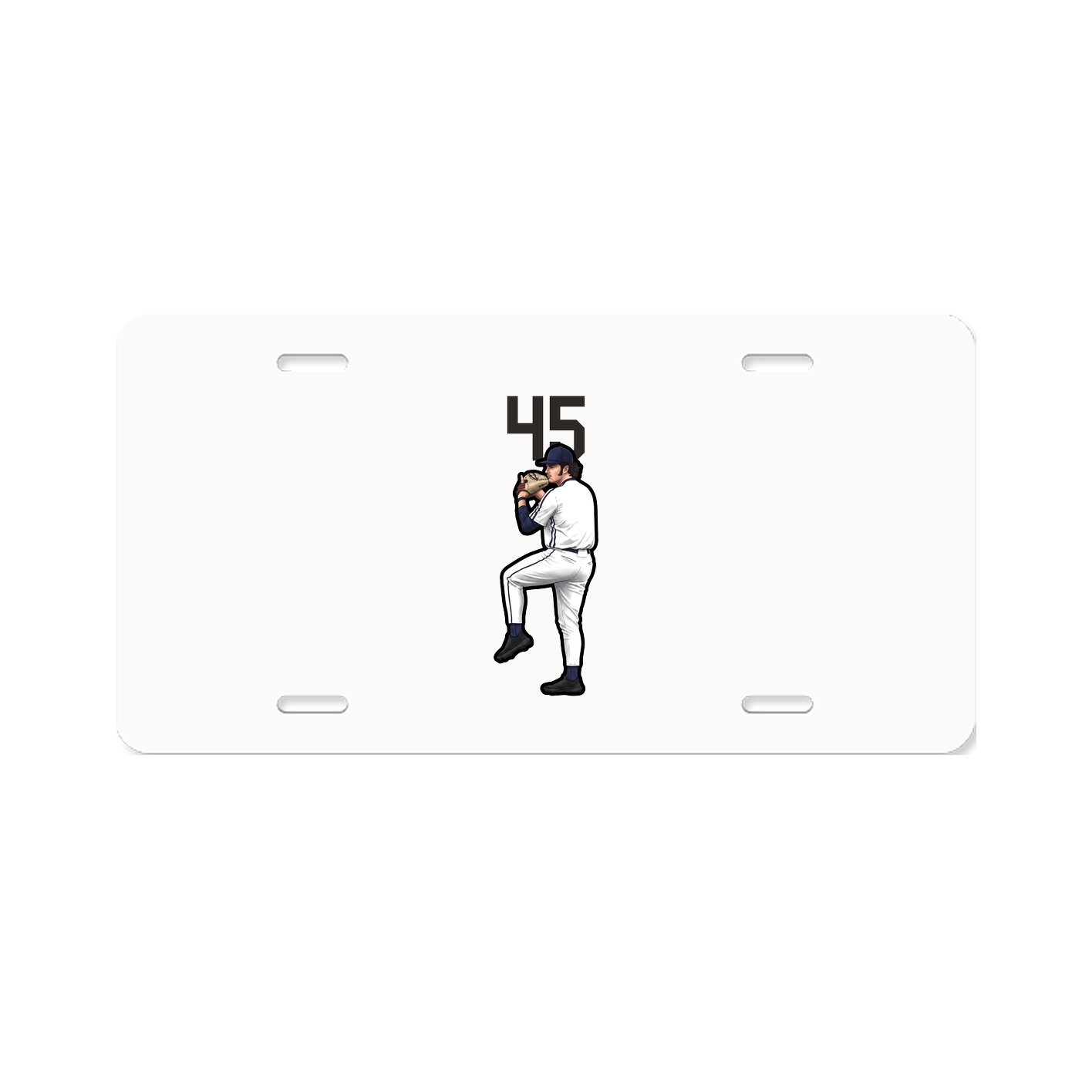 License Plate — Number Top in Classic