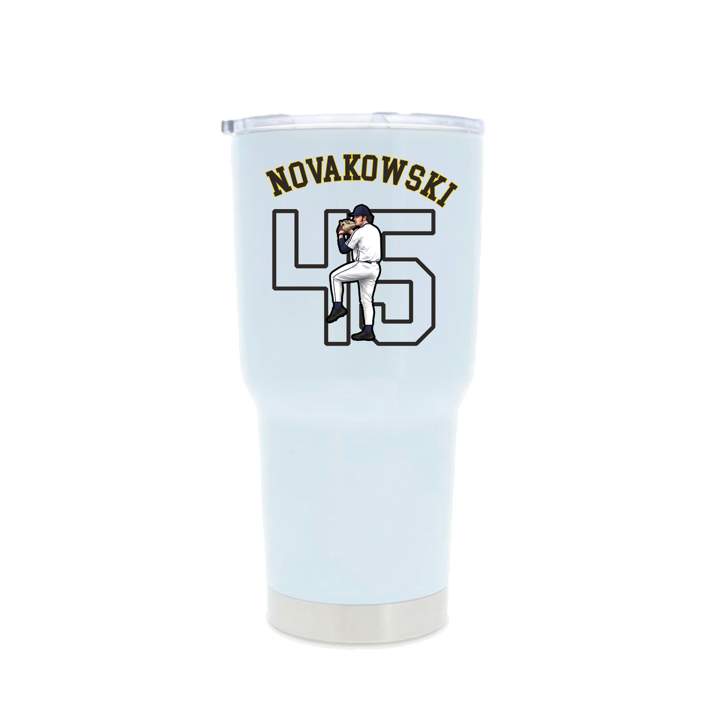 30oz Stainless Steel Tumbler — Shirsey Arch in White
