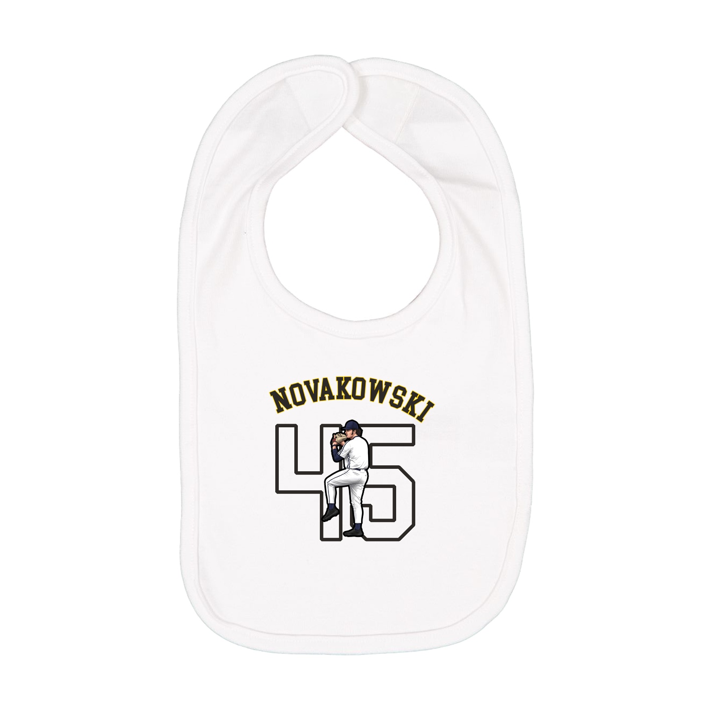 Infant Bib — Shirsey Arch in White