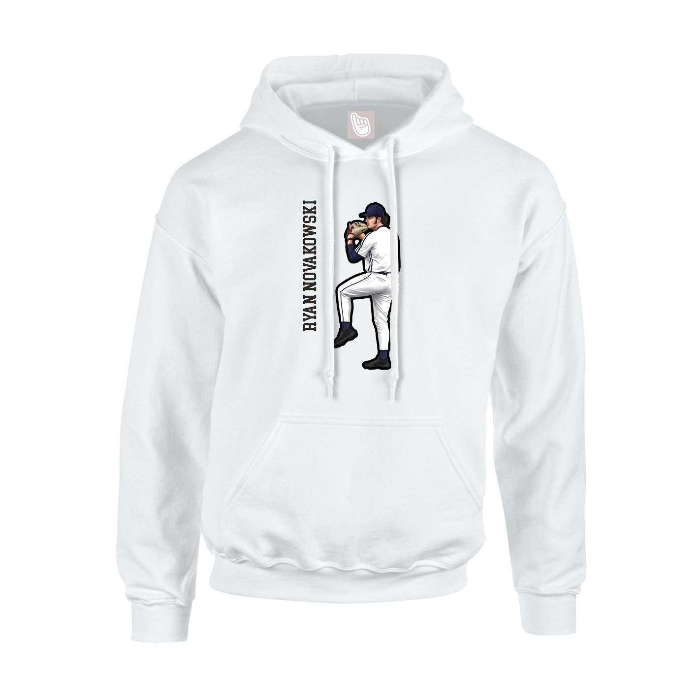 Youth Hoodie — Name Vertical in White