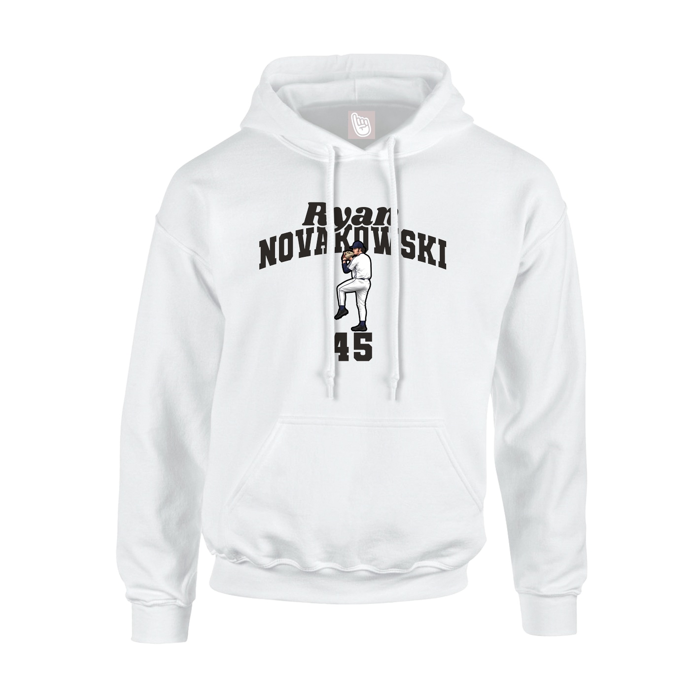 Hoodie — Signature Arch in White