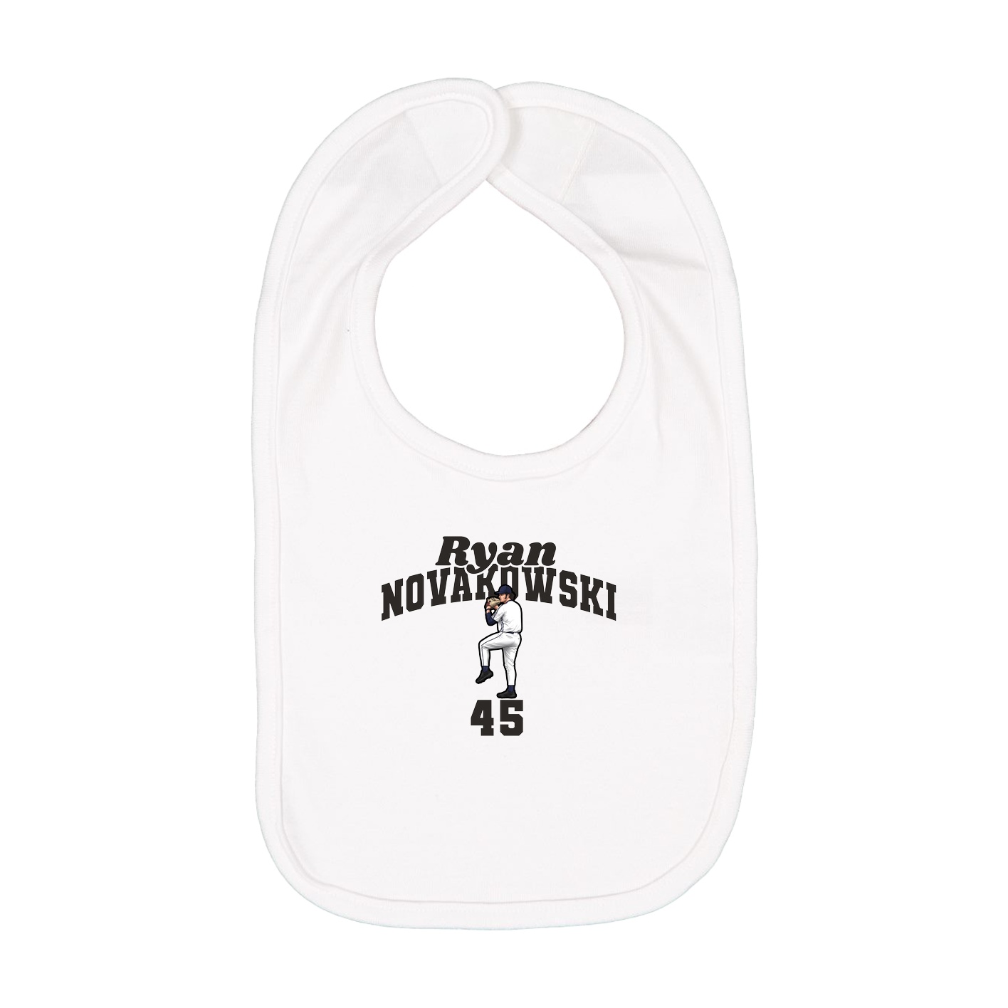 Infant Bib — Signature Arch in White