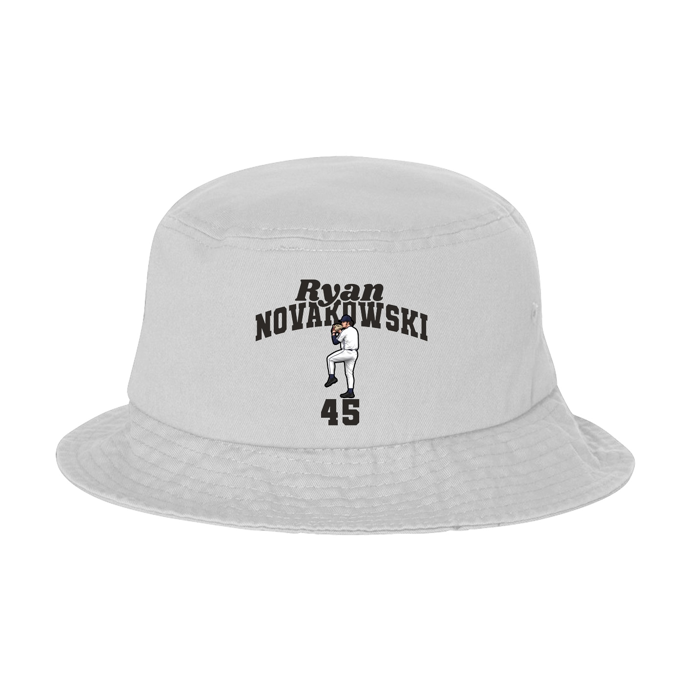 Bucket Cap — Signature Arch in White