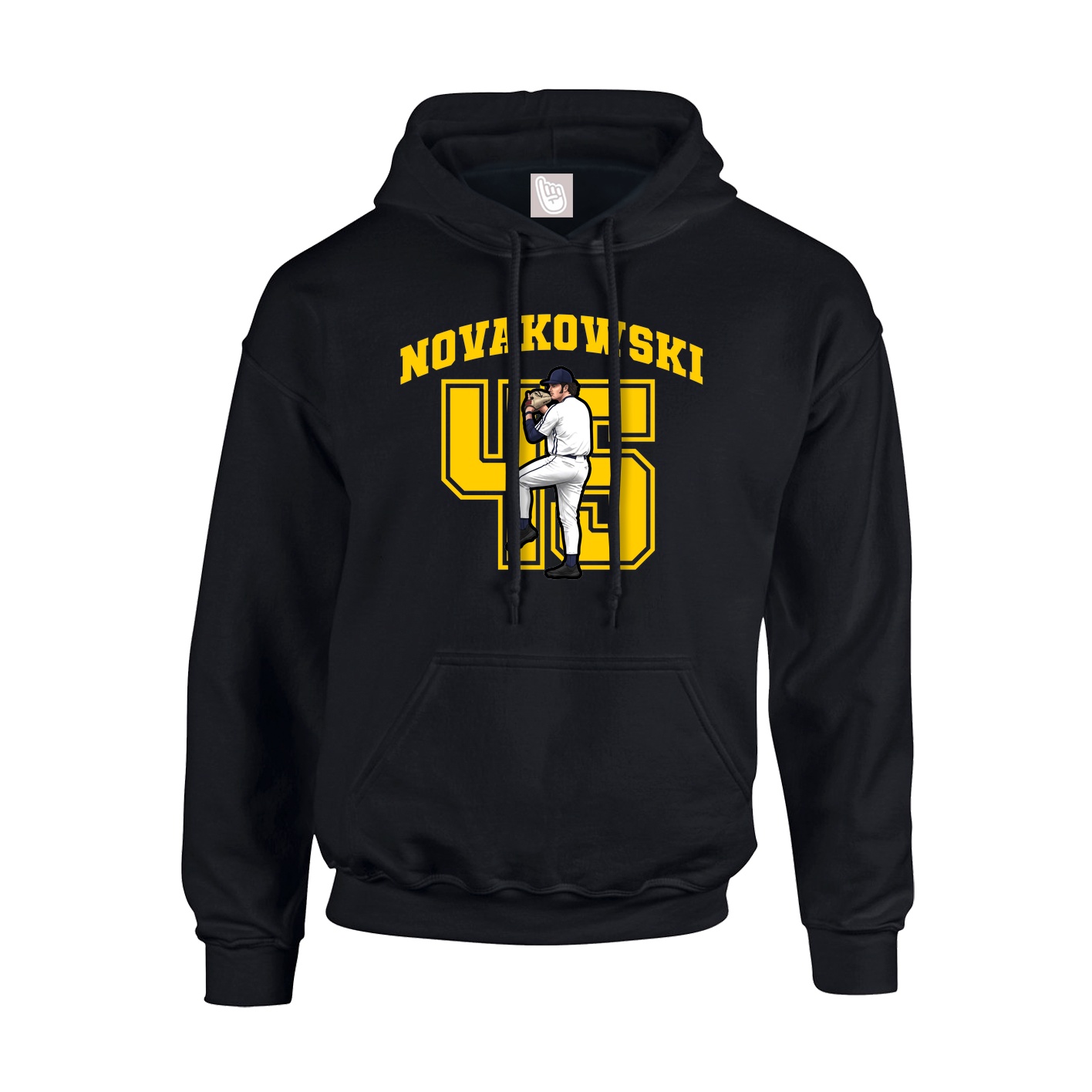 Youth Hoodie — Number in Black