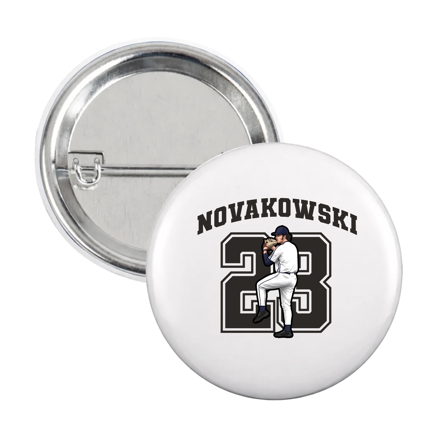 Game Day Button — Number in White