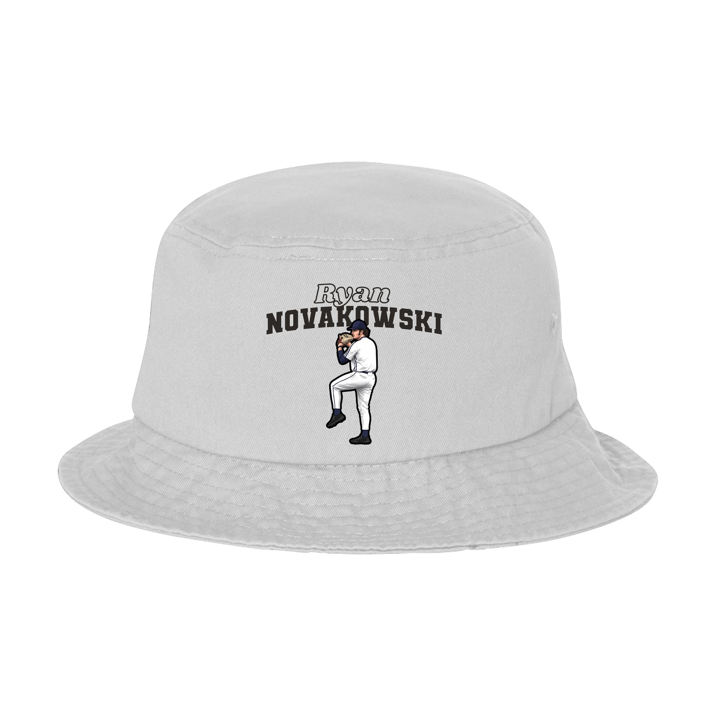 Bucket Cap — Name Arch in White