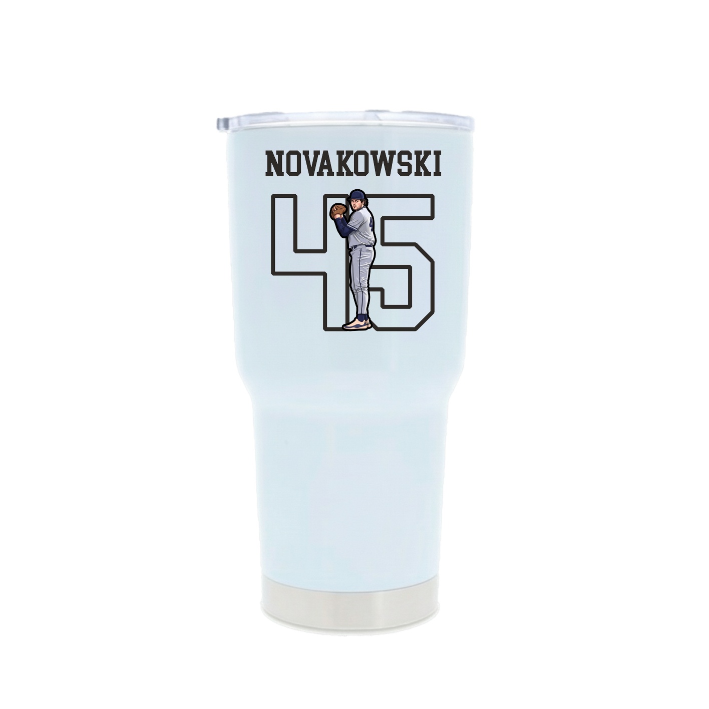 30oz Stainless Steel Tumbler — Shirsey in White