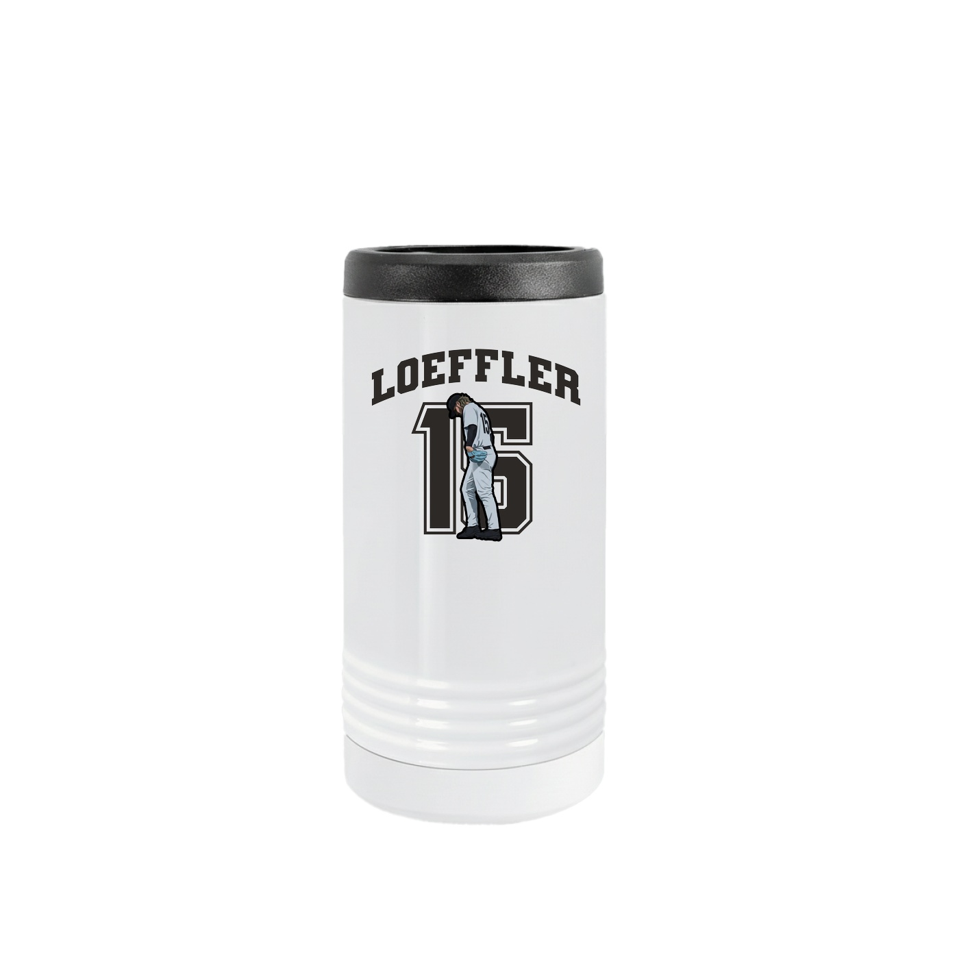 Slim Beverage Holder — Number in White