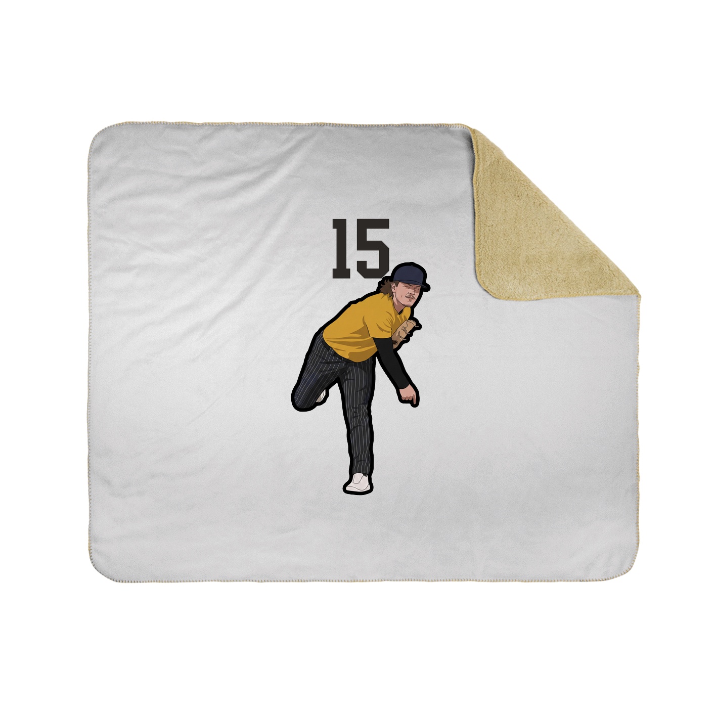 Throw Blanket — Number Top in White