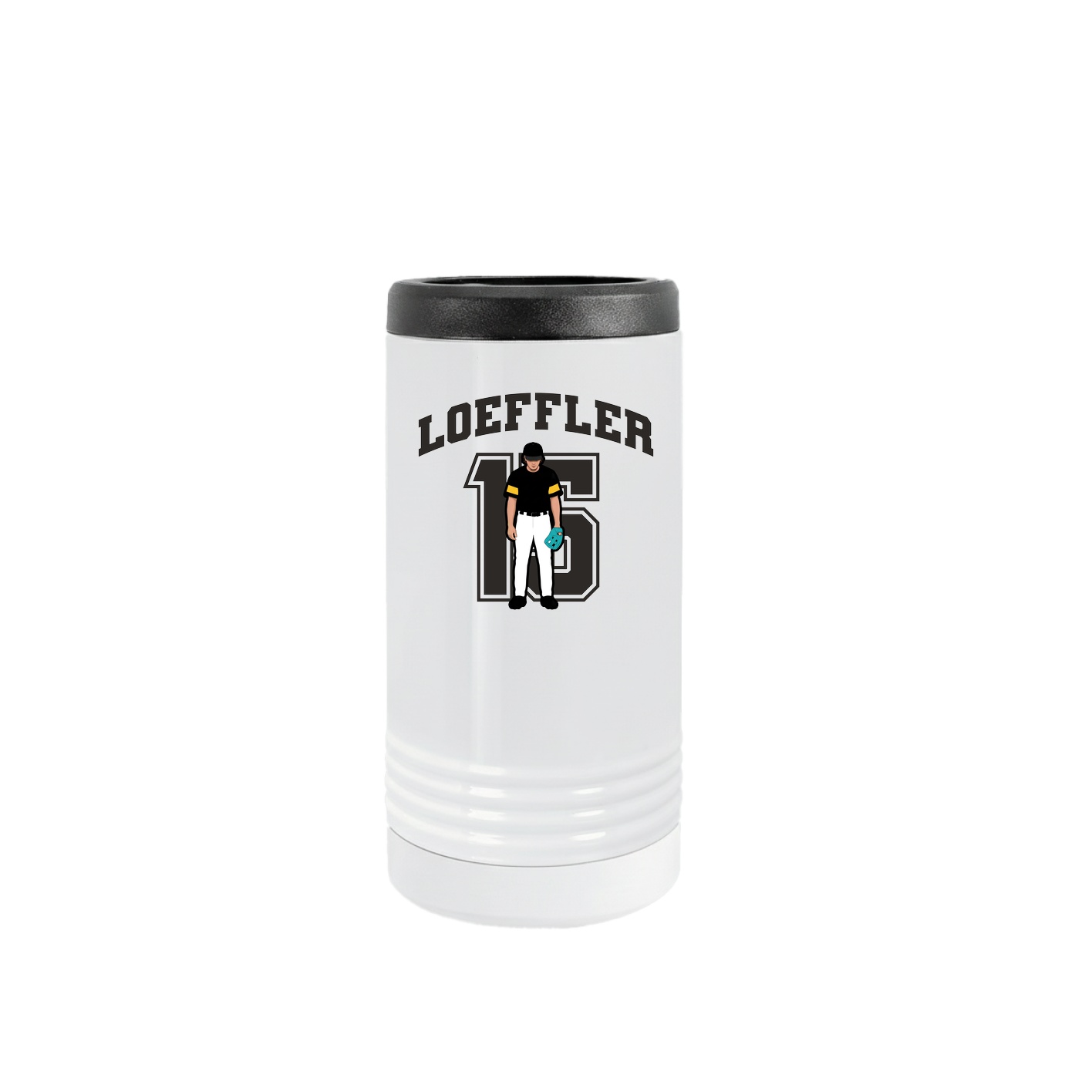 Slim Beverage Holder — Number in White