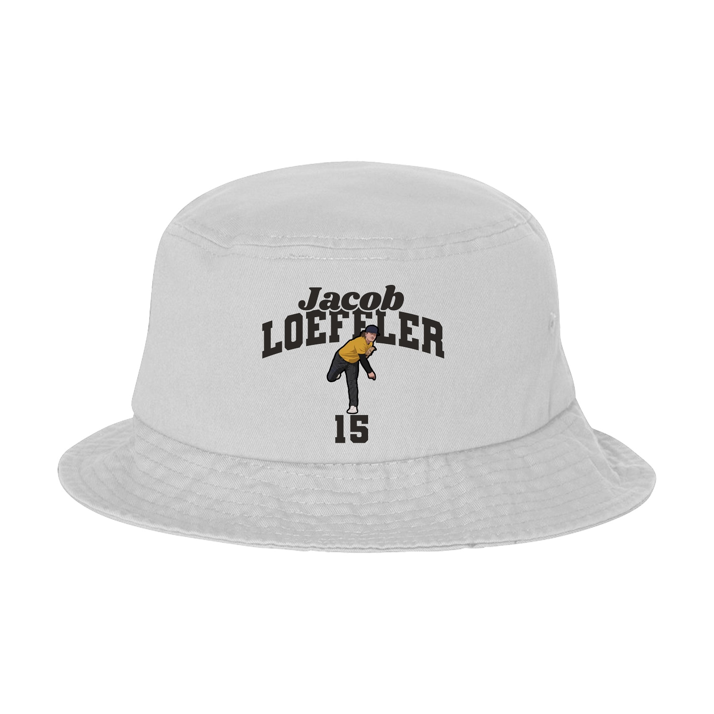 Bucket Cap — Signature Arch in White