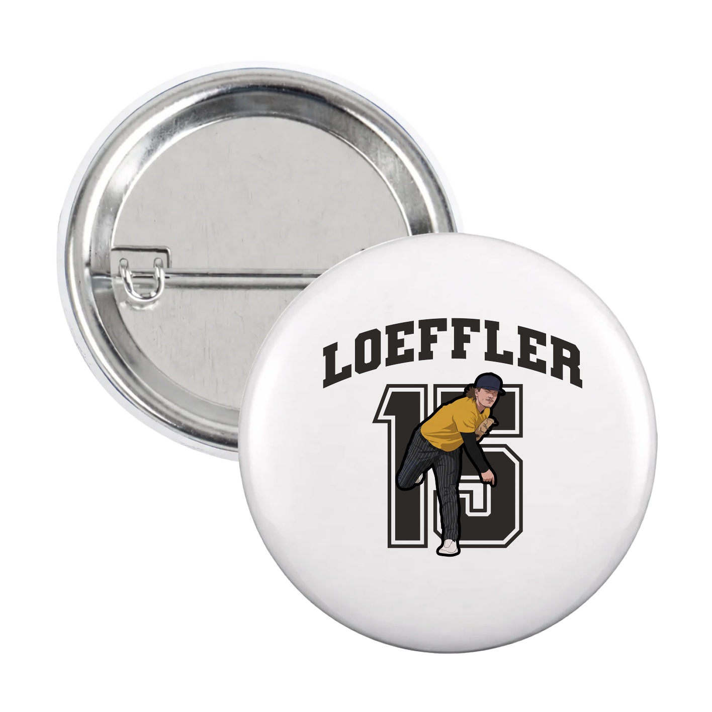 Game Day Button — Number in White