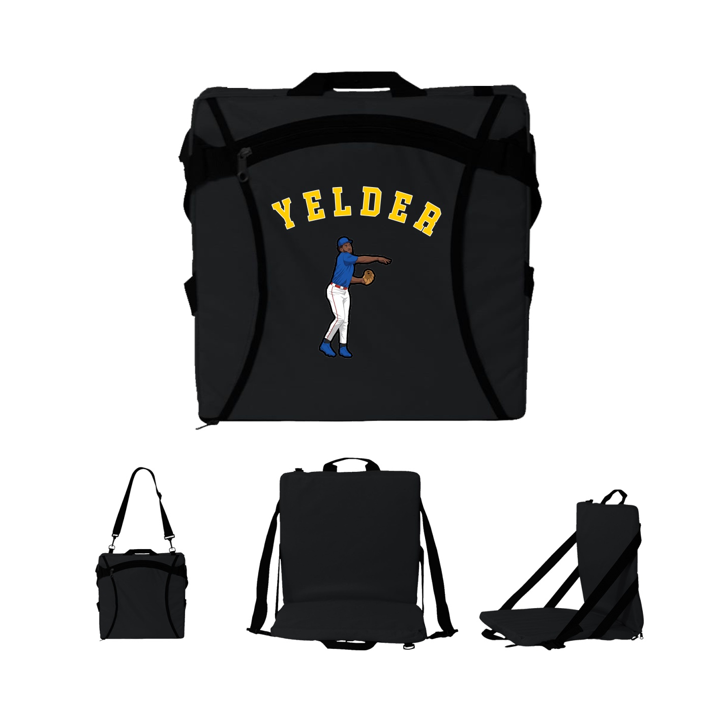 Folding Stadium Seat — Shirsey Arch in Black