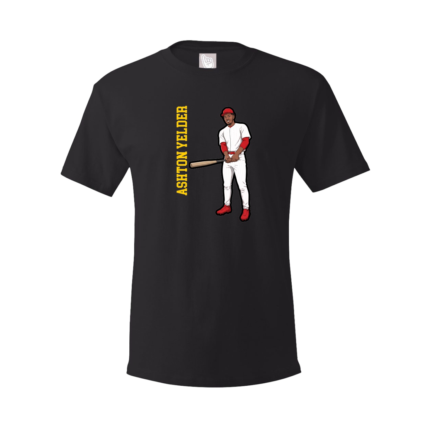 Youth Tee — Name Vertical in Black