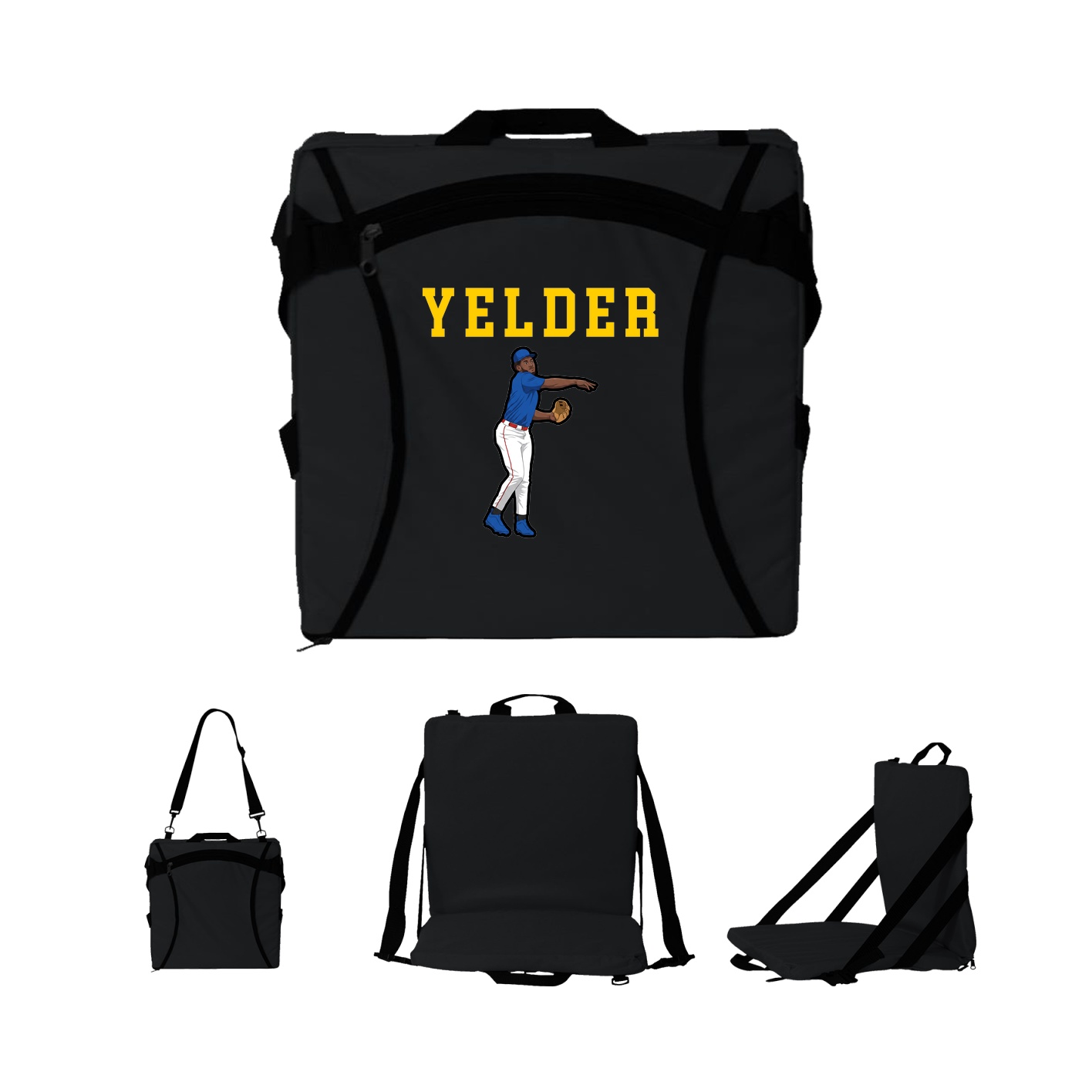Folding Stadium Seat — Shirsey in Black