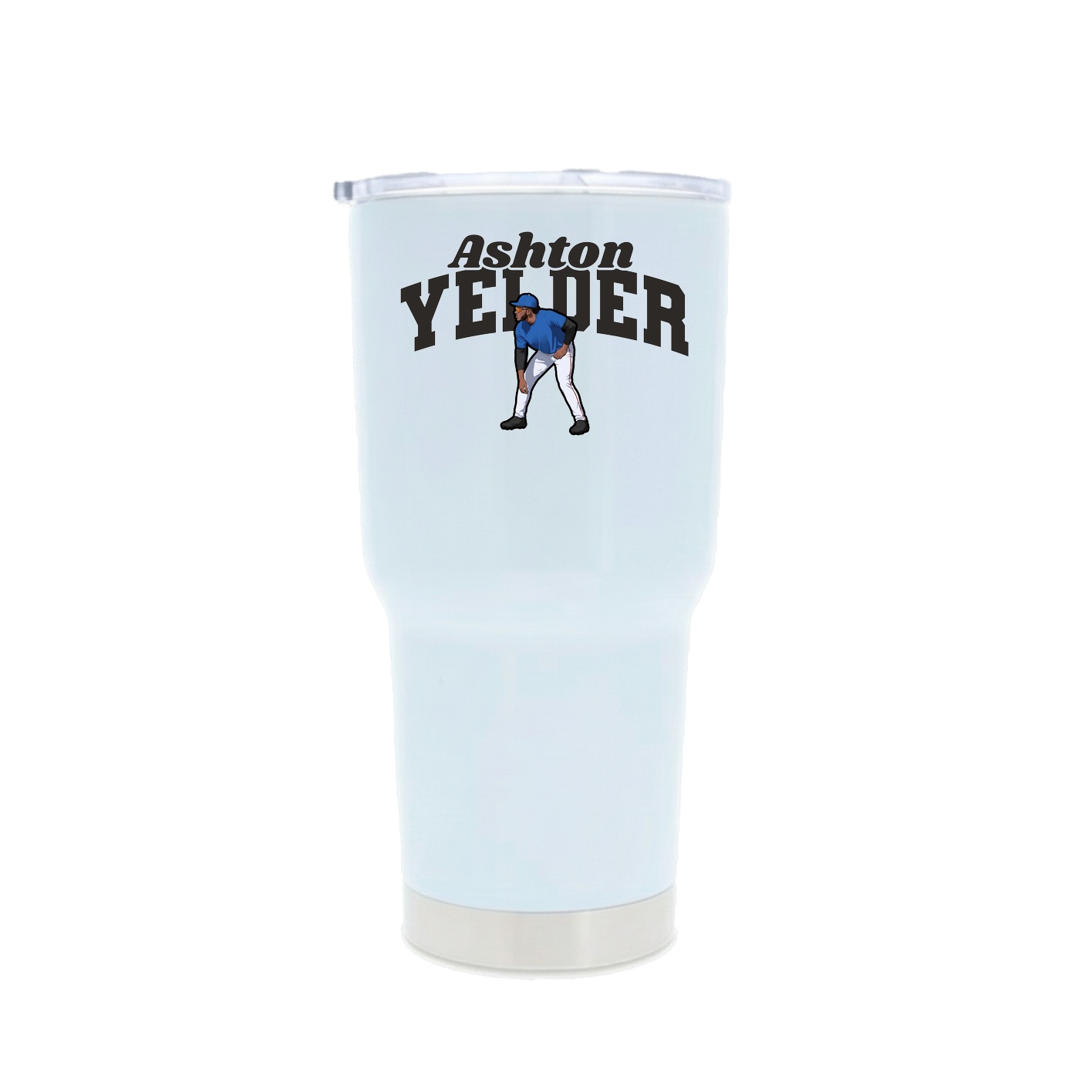 30oz Stainless Steel Tumbler — Signature Arch in White