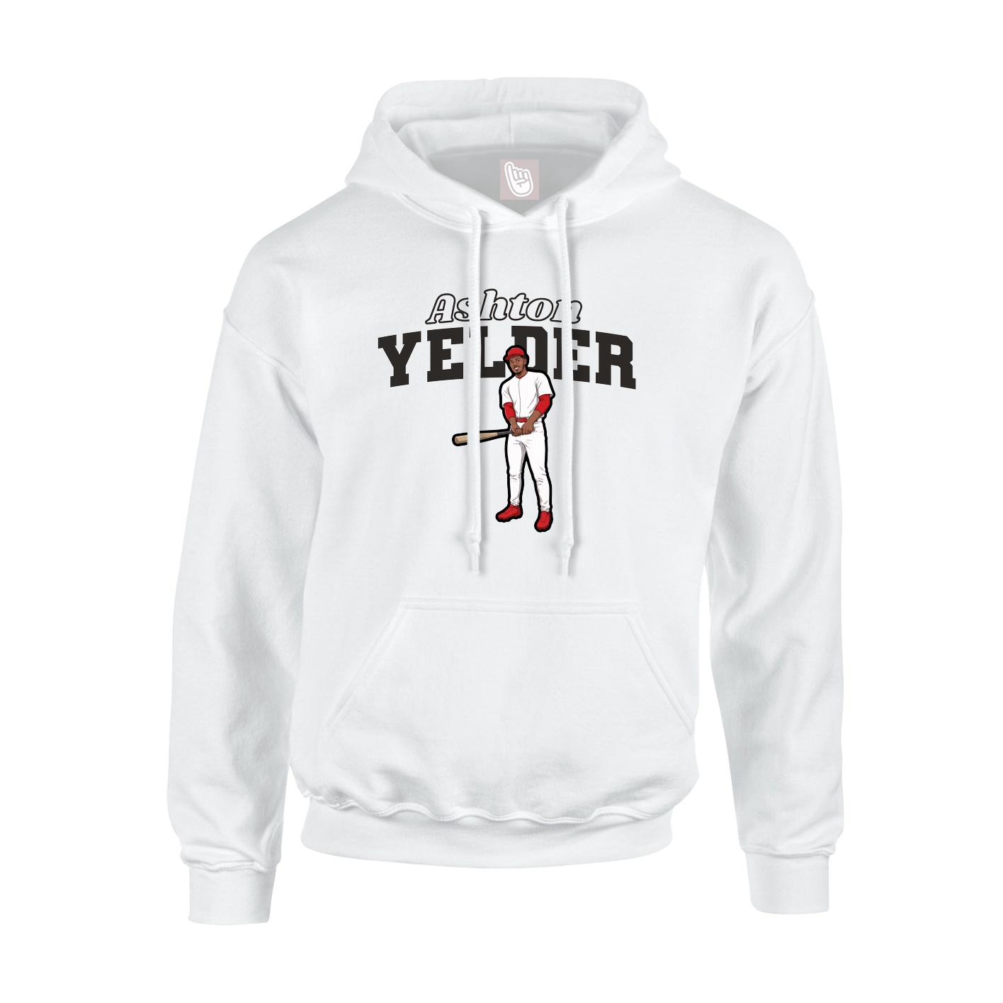 Hoodie — Name Arch in White