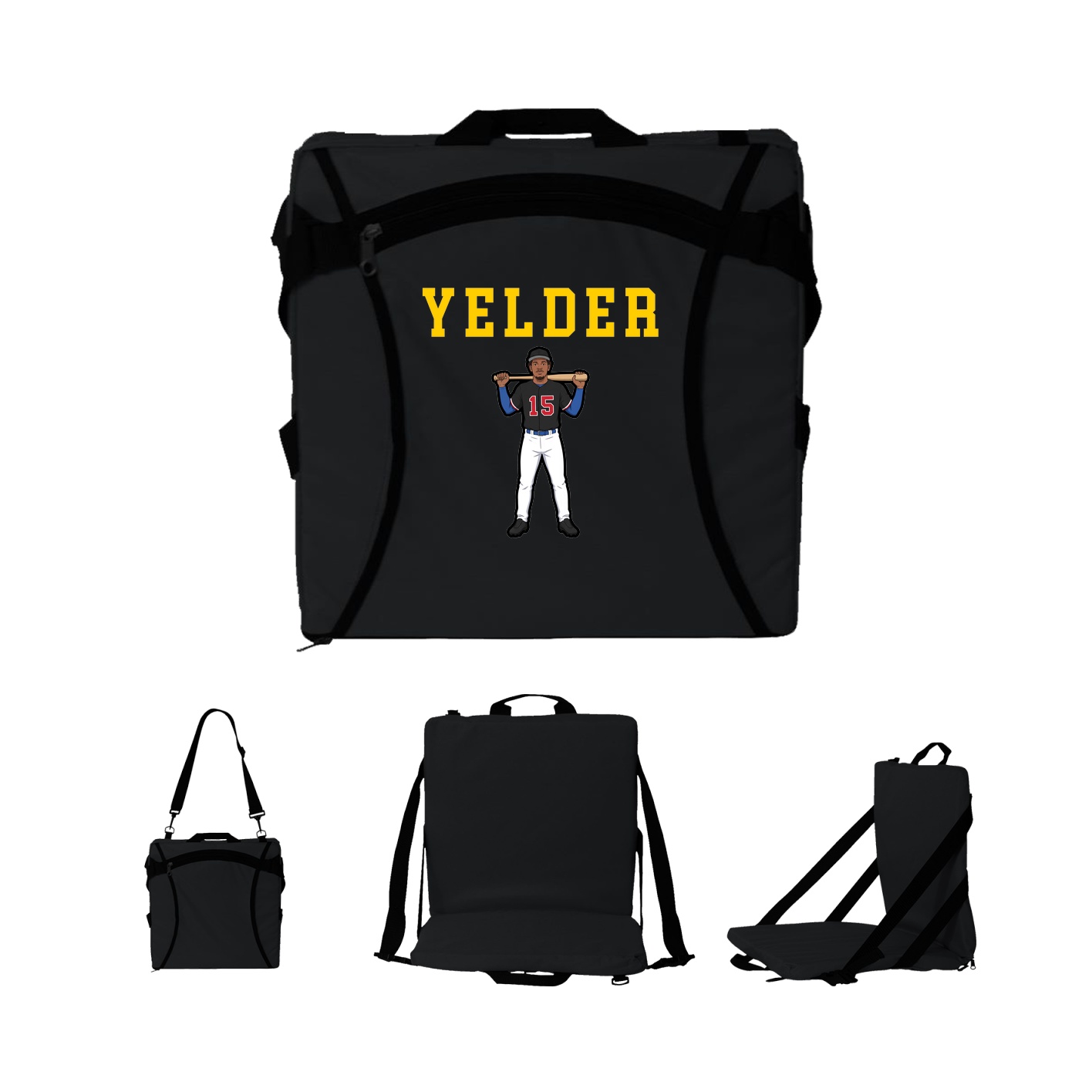 Folding Stadium Seat — Shirsey in Black