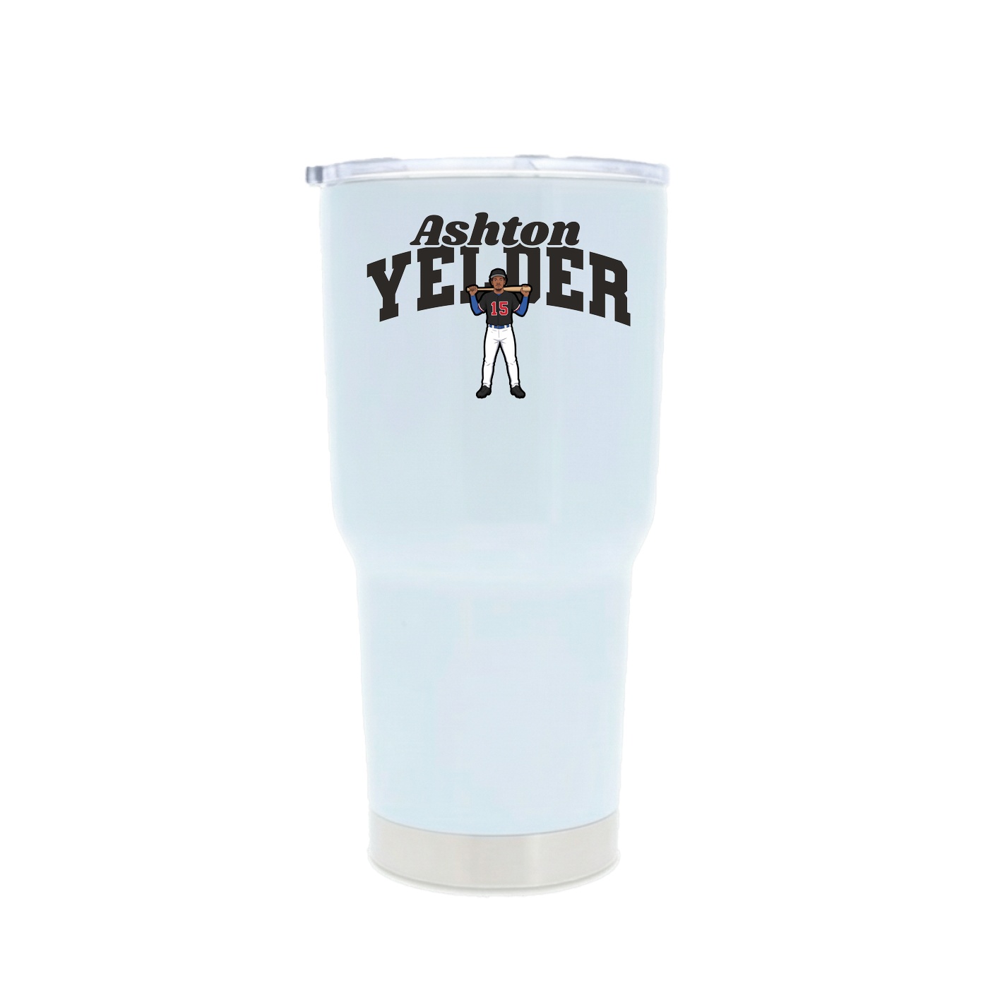 30oz Stainless Steel Tumbler — Signature Arch in White