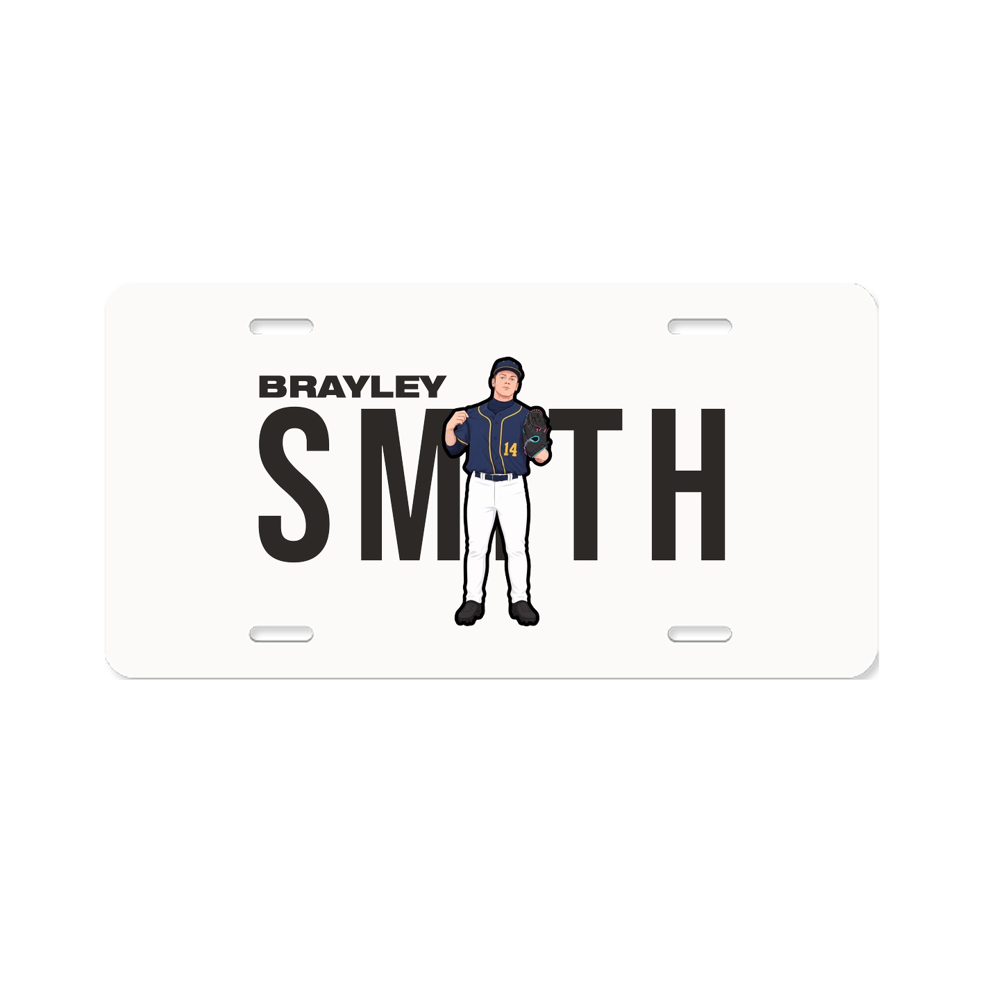 License Plate — Player Name in Classic