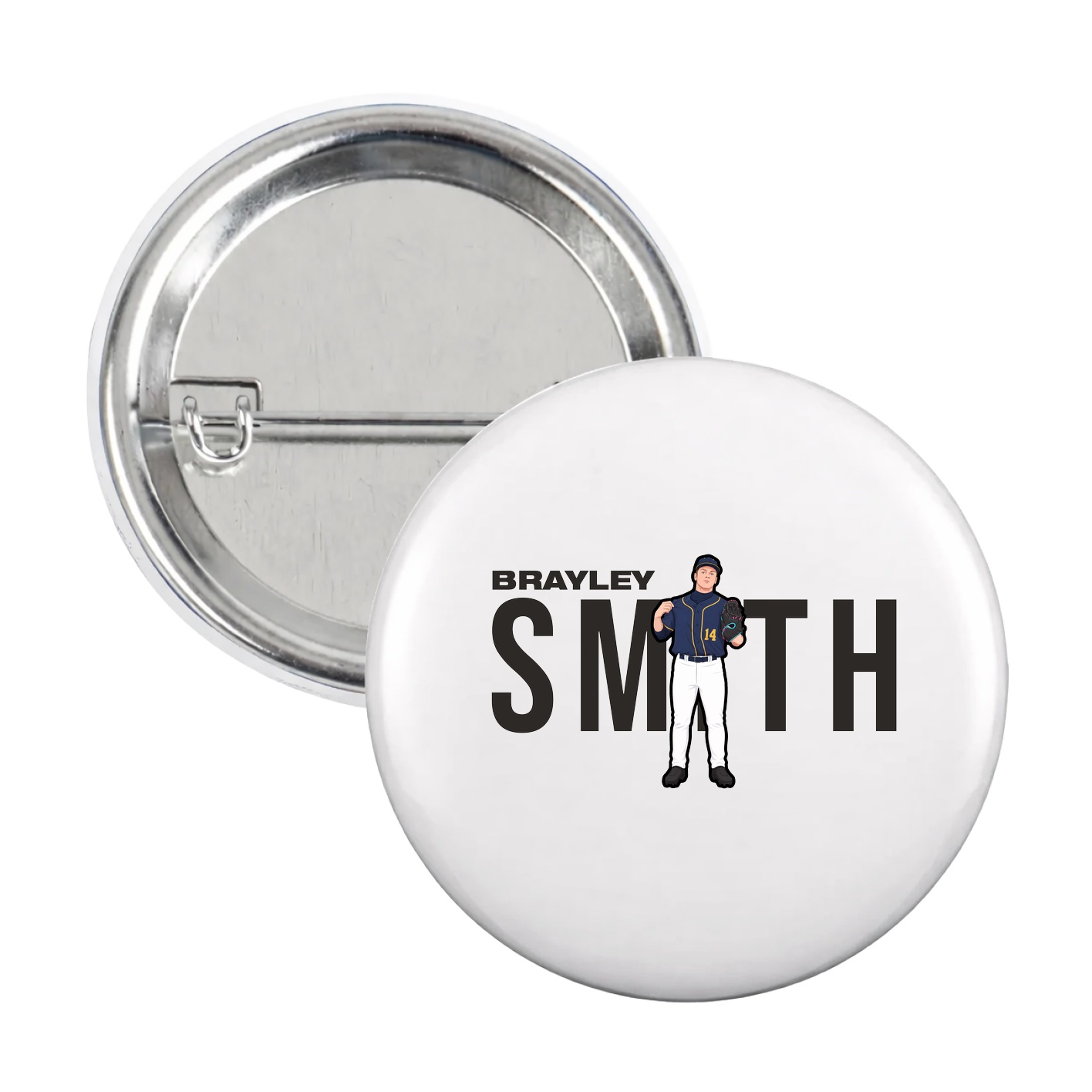 Game Day Button — Player Name in White