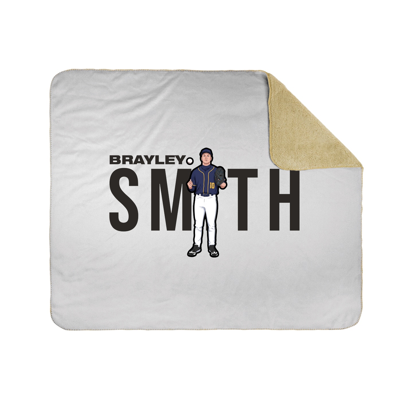 Throw Blanket — Player Name in White
