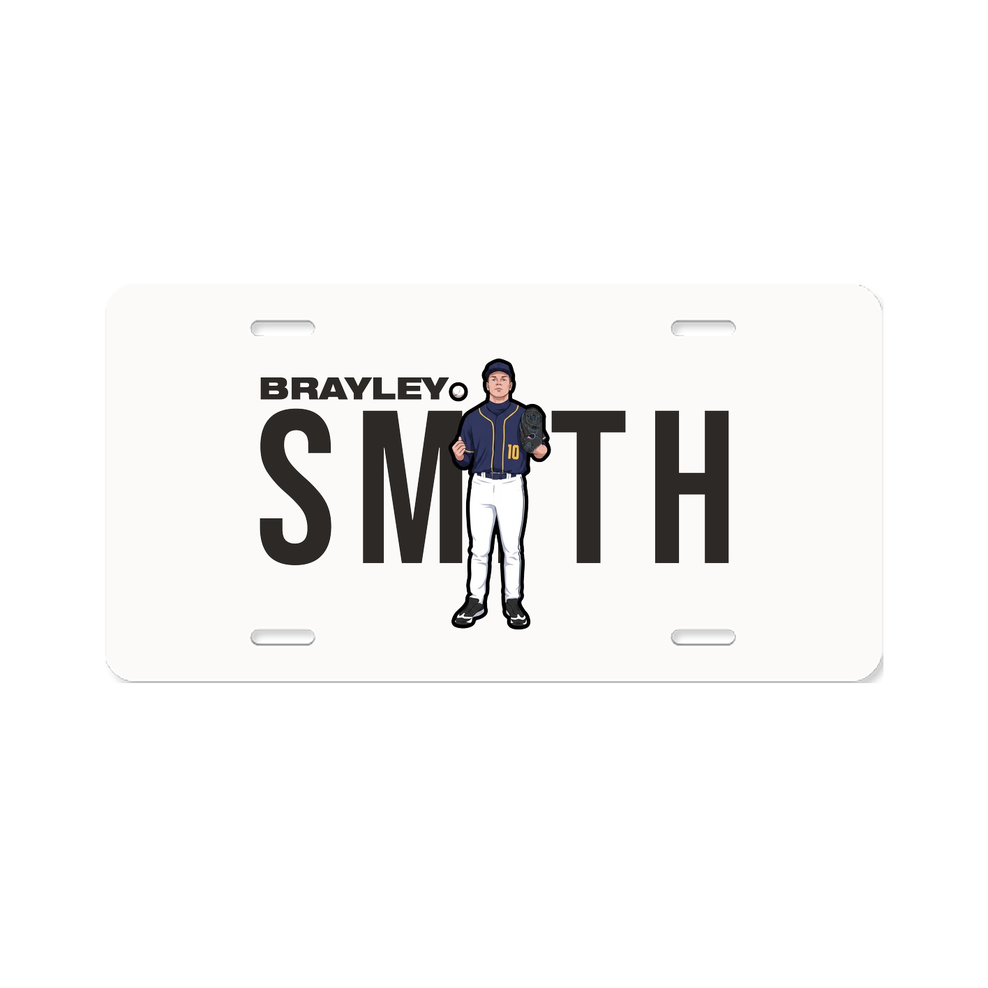 License Plate — Player Name in Classic