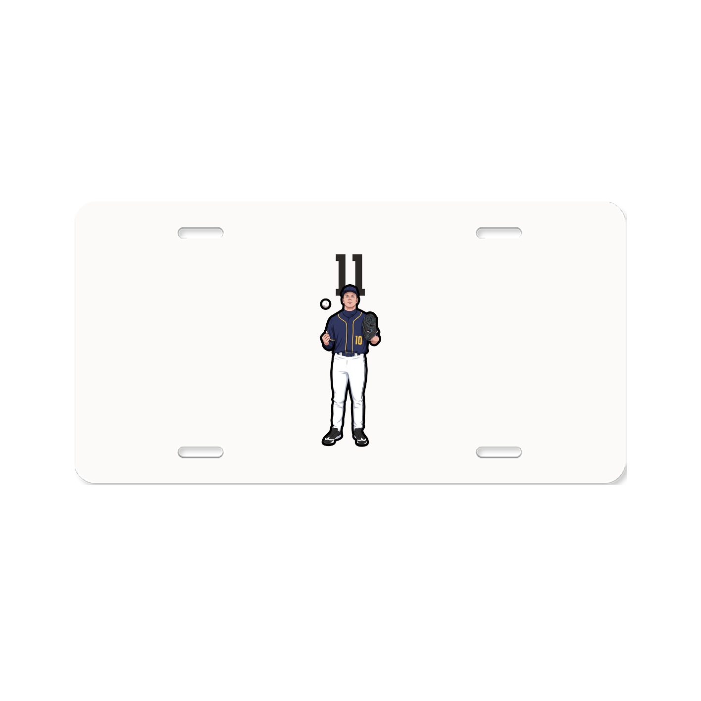 License Plate — Number Top in Classic