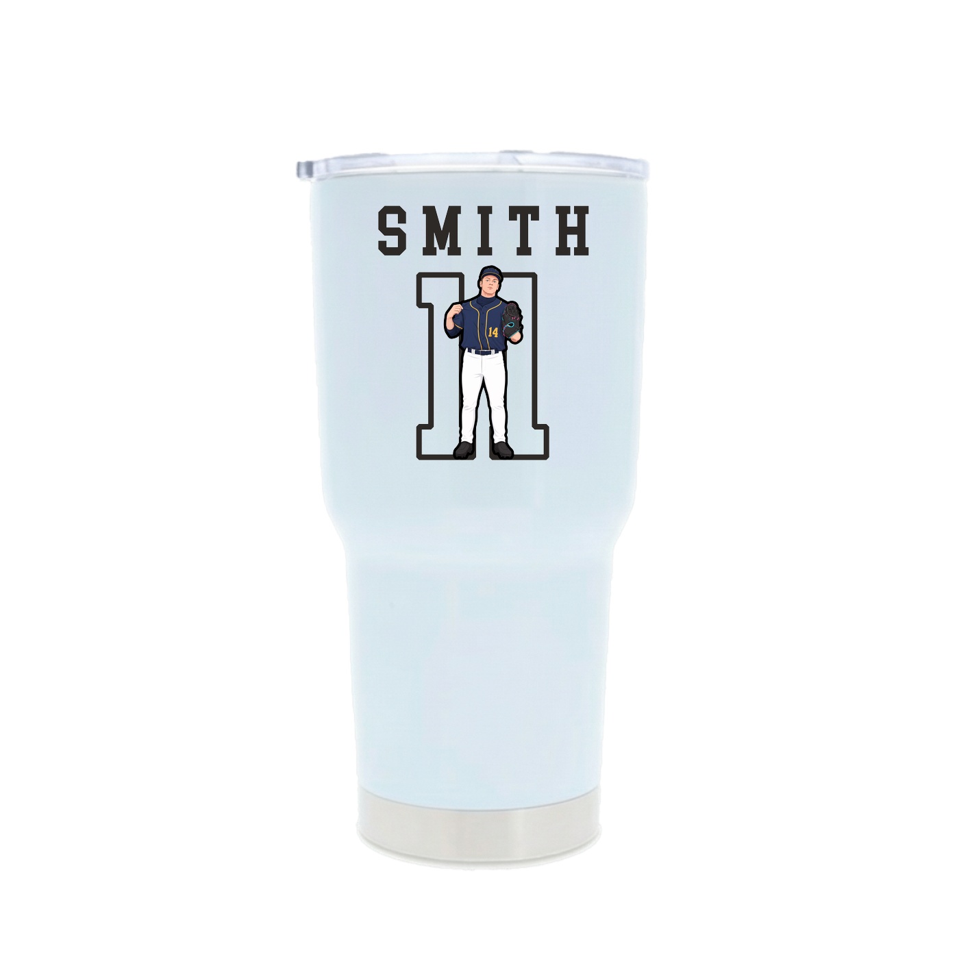 30oz Stainless Steel Tumbler — Shirsey in White