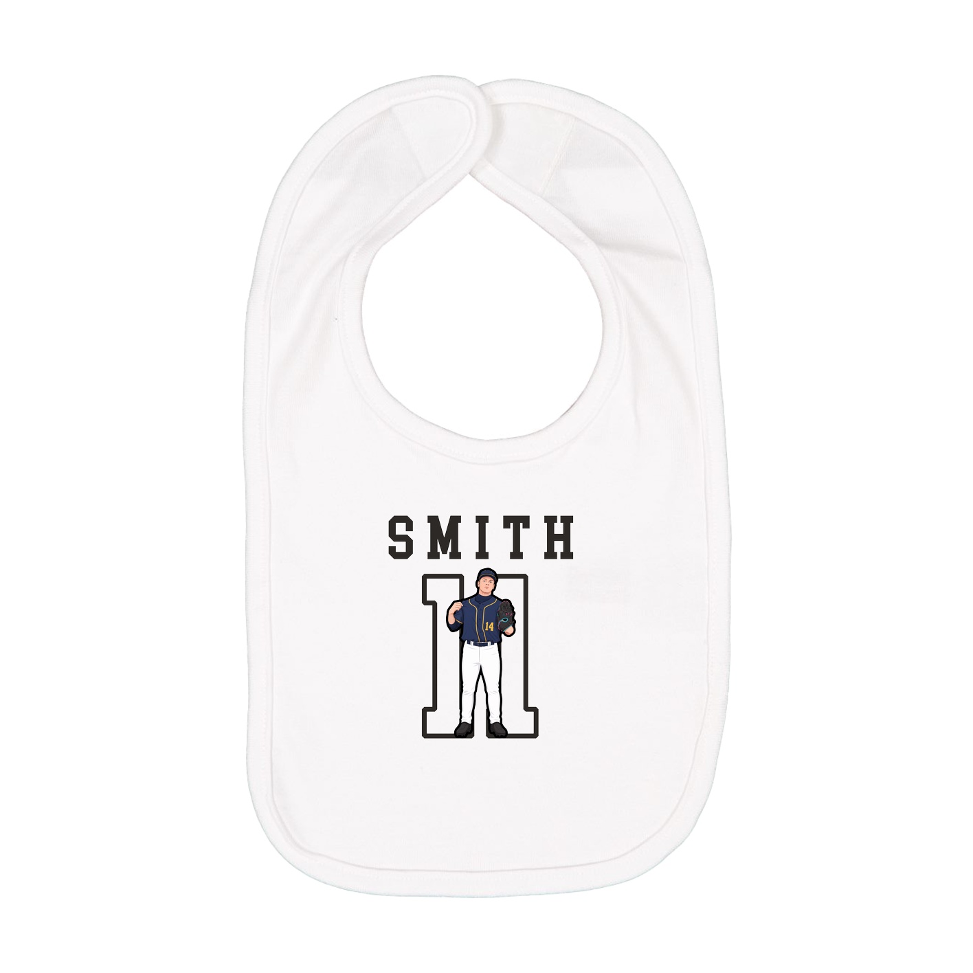 Infant Bib — Shirsey in White
