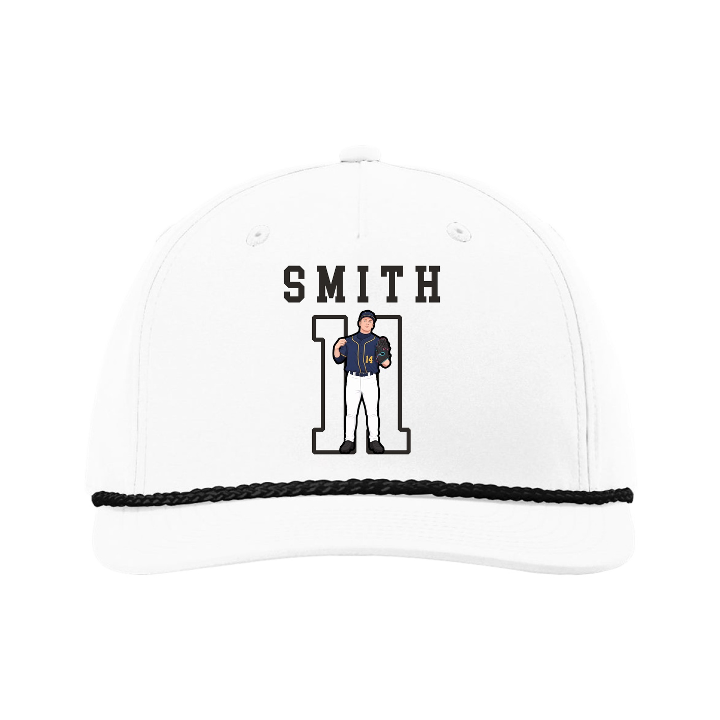 Five-Panel Classic Rope Cap — Shirsey in White