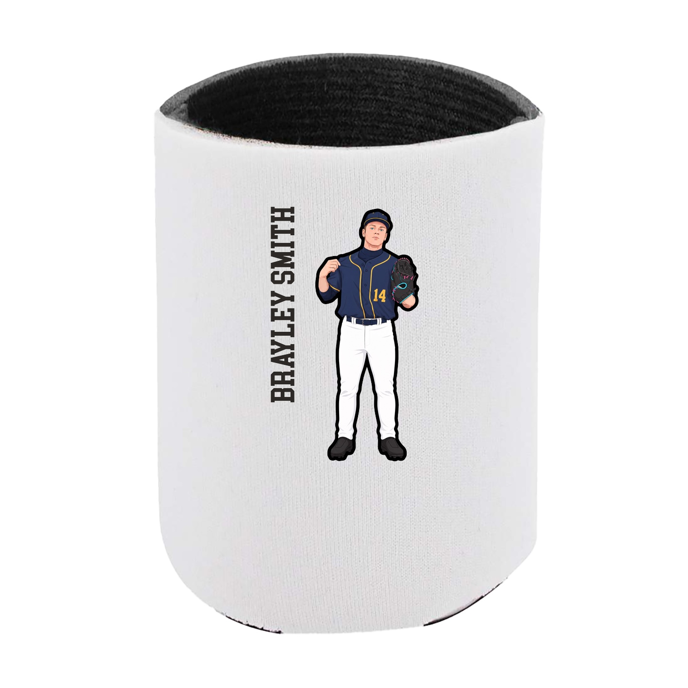Can Holder — Name Vertical in White
