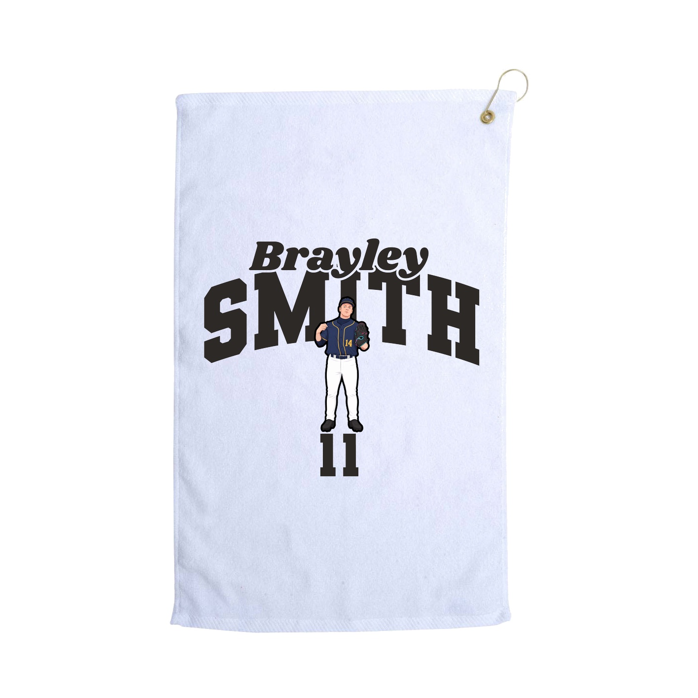 Golf Towel — Signature Arch in White