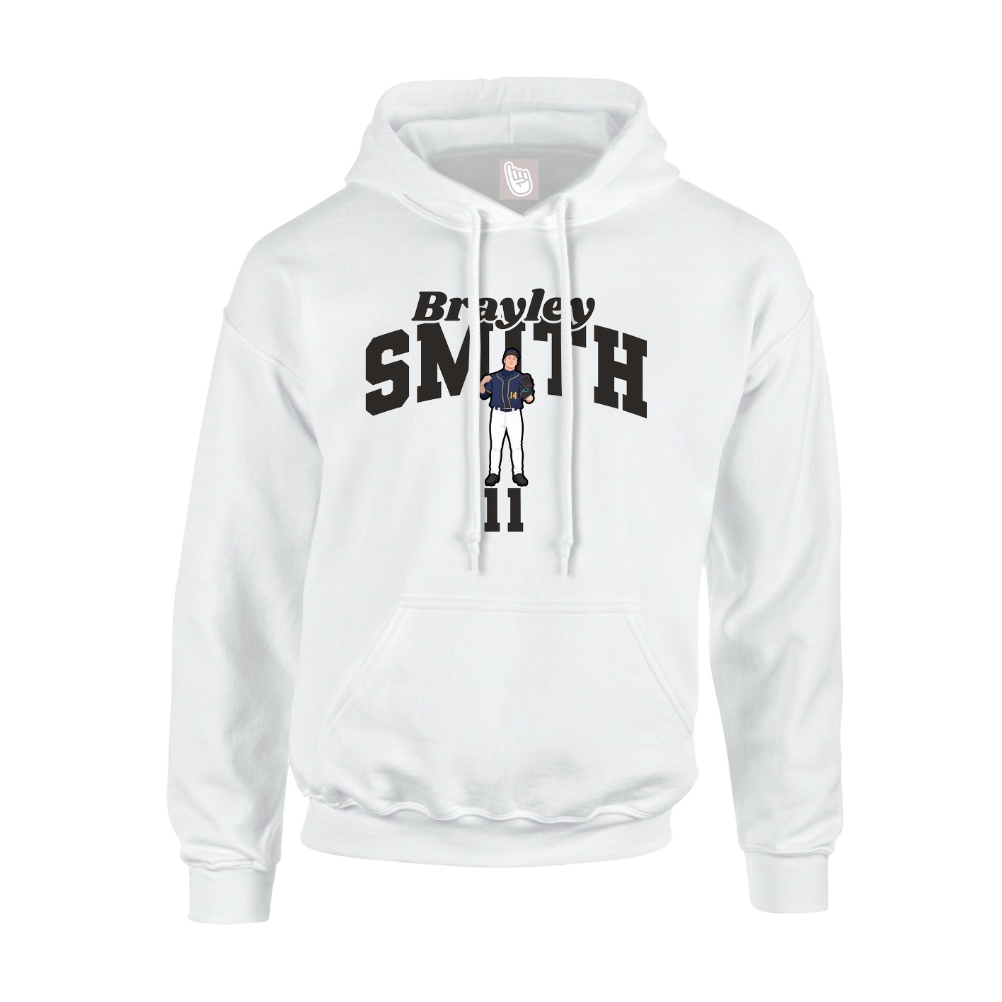 Hoodie — Signature Arch in White