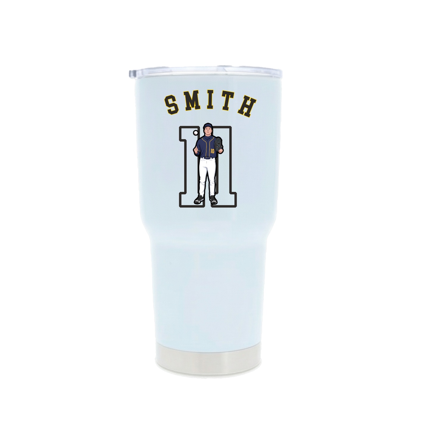 30oz Stainless Steel Tumbler — Shirsey Arch in White