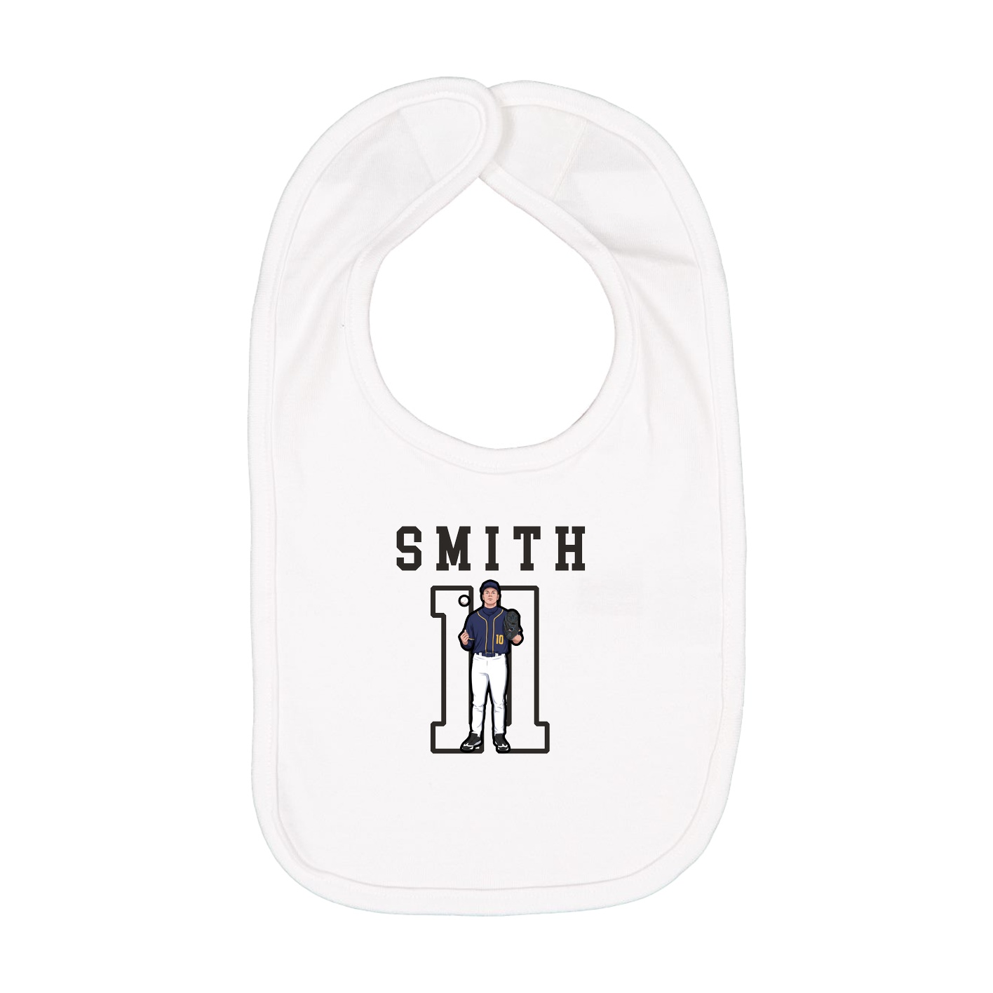 Infant Bib — Shirsey in White