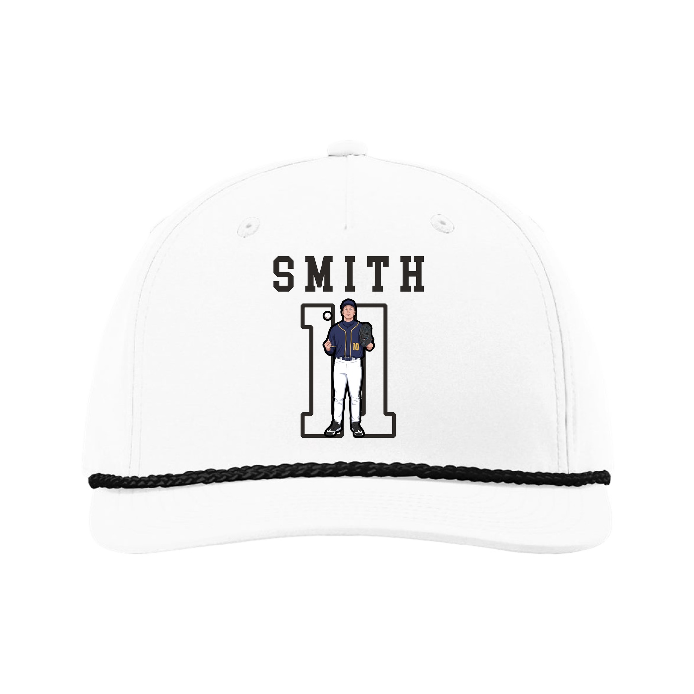 Five-Panel Classic Rope Cap — Shirsey in White
