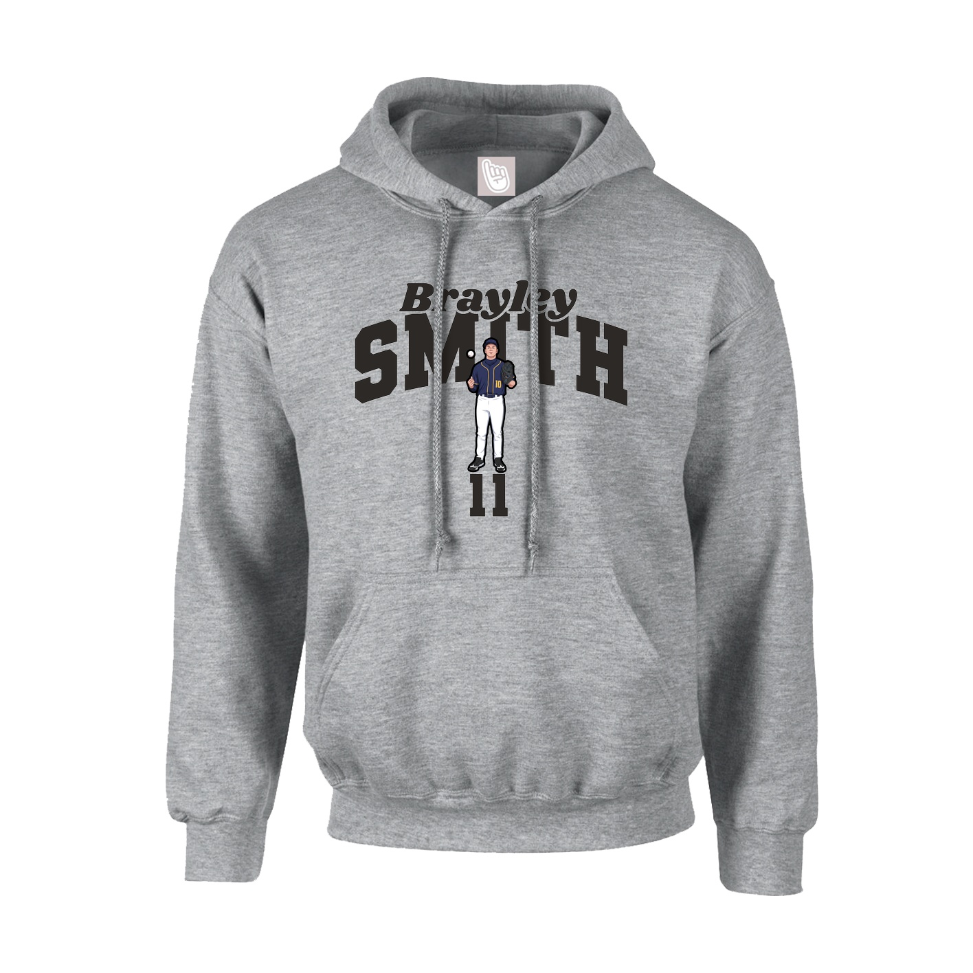 Hoodie — Signature Arch in Grey