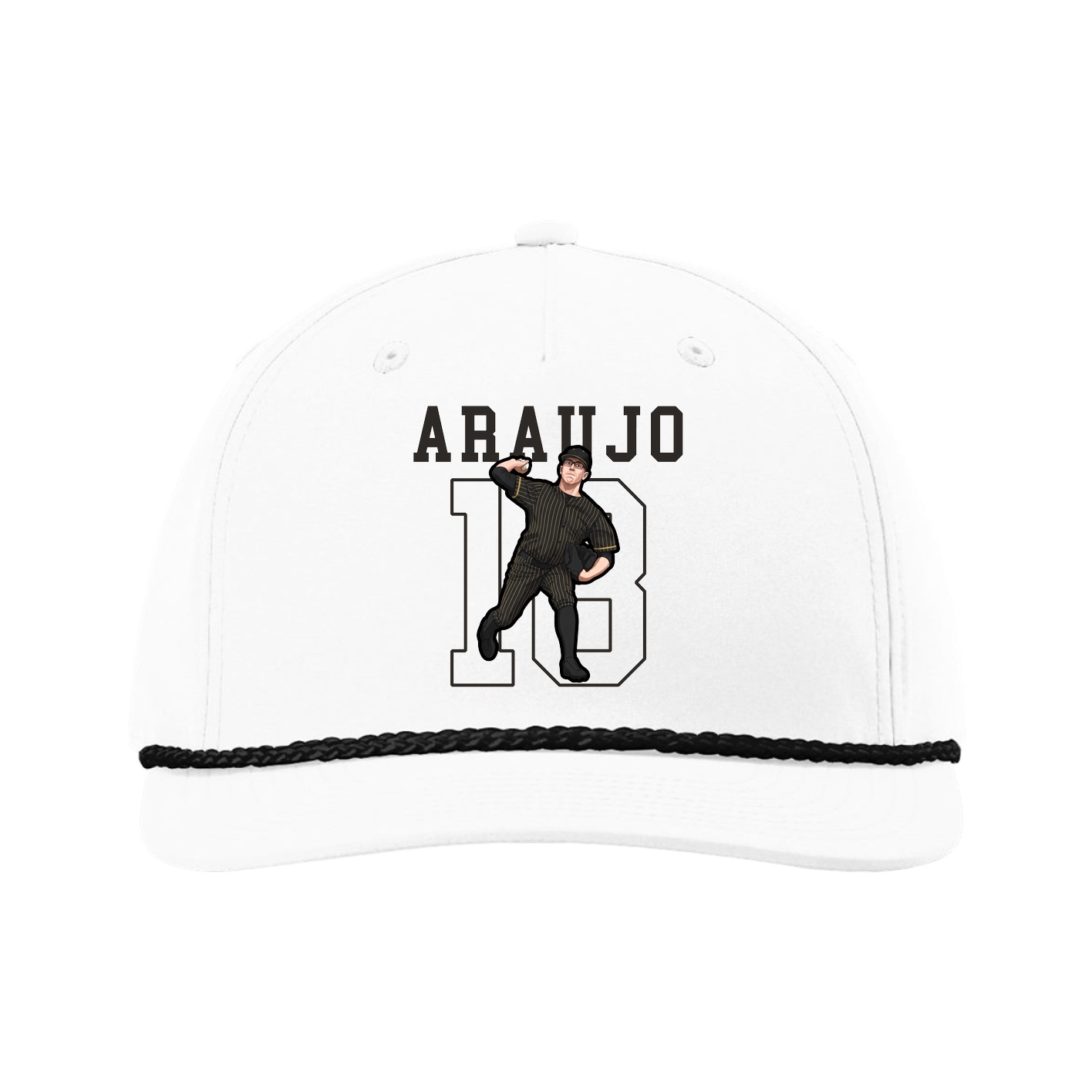 Five-Panel Classic Rope Cap — Shirsey in White