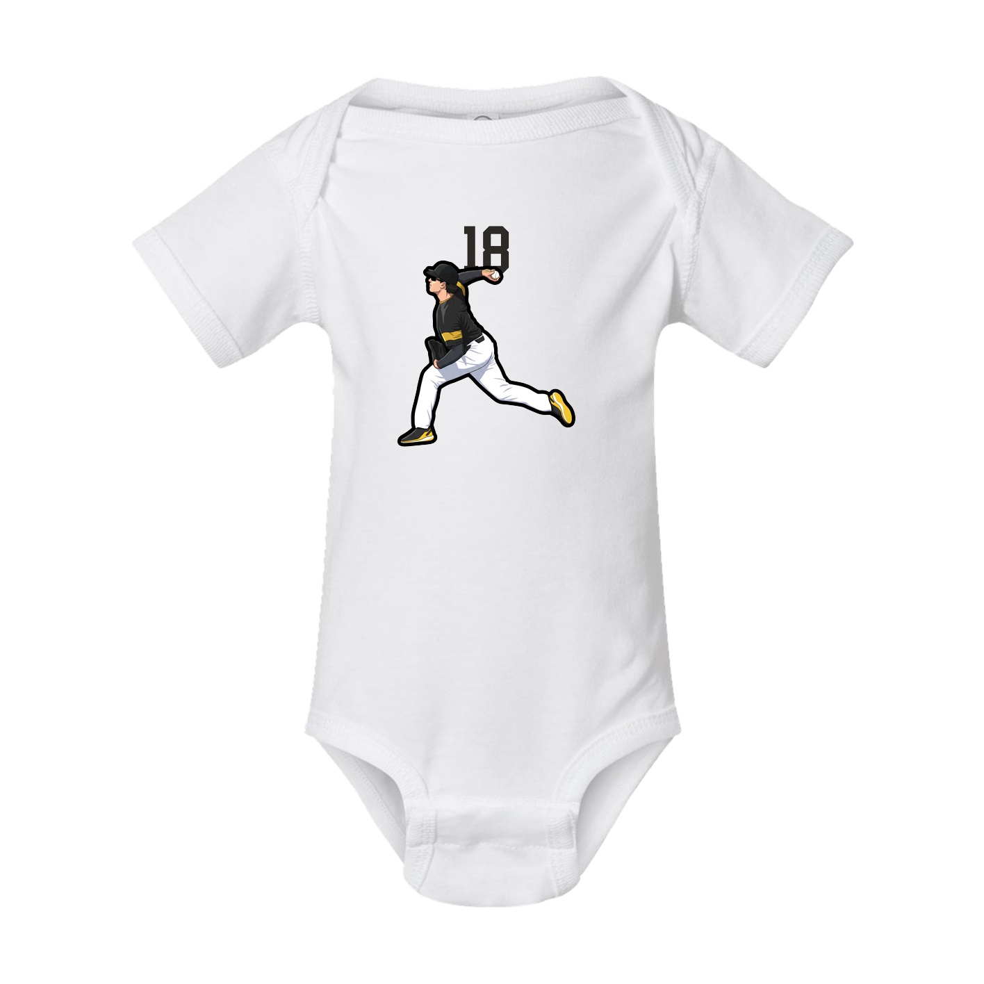 Baby Onesie — Number Top in White