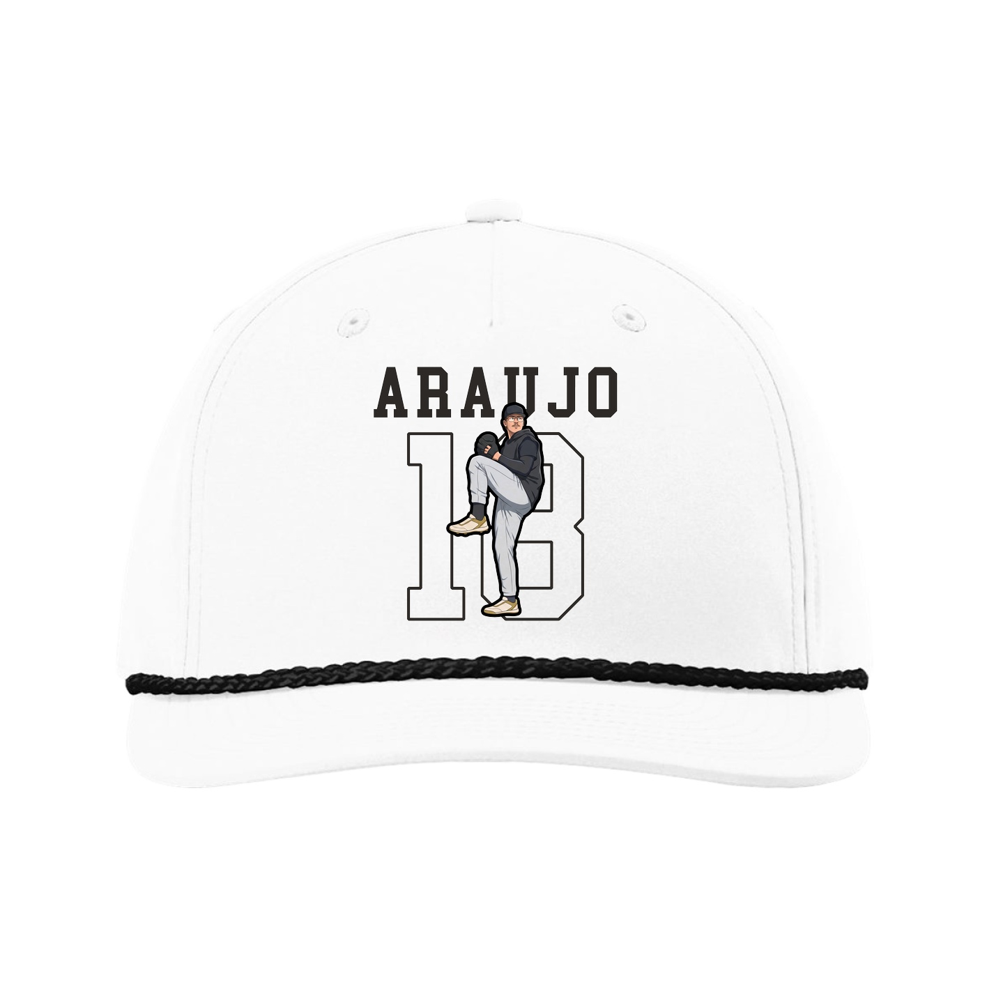 Five-Panel Classic Rope Cap — Shirsey in White