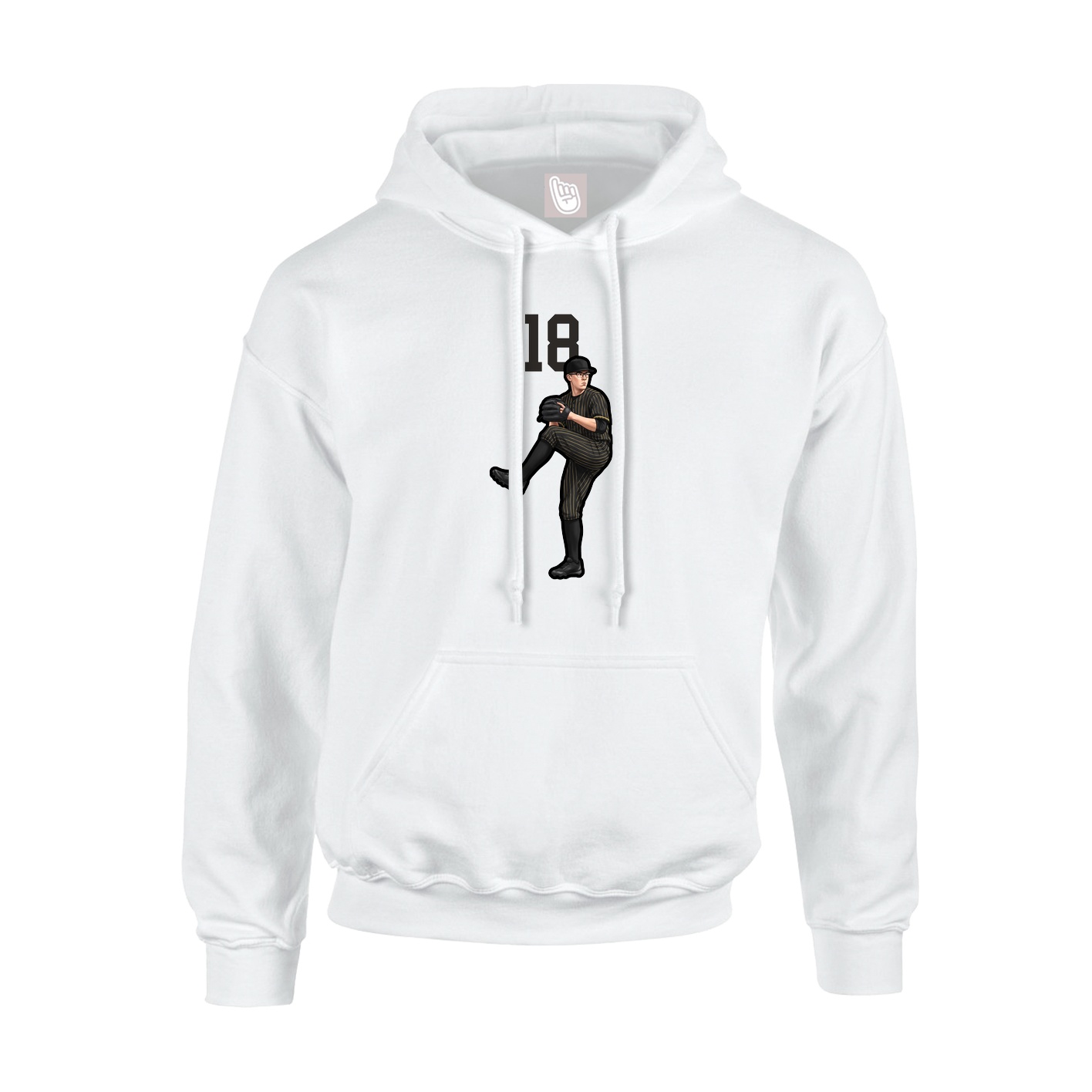 Hoodie — Number Top in White