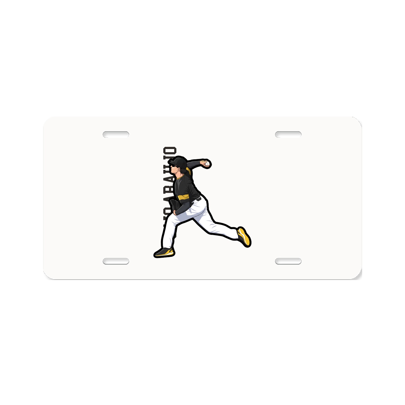 License Plate — Name Vertical in Classic