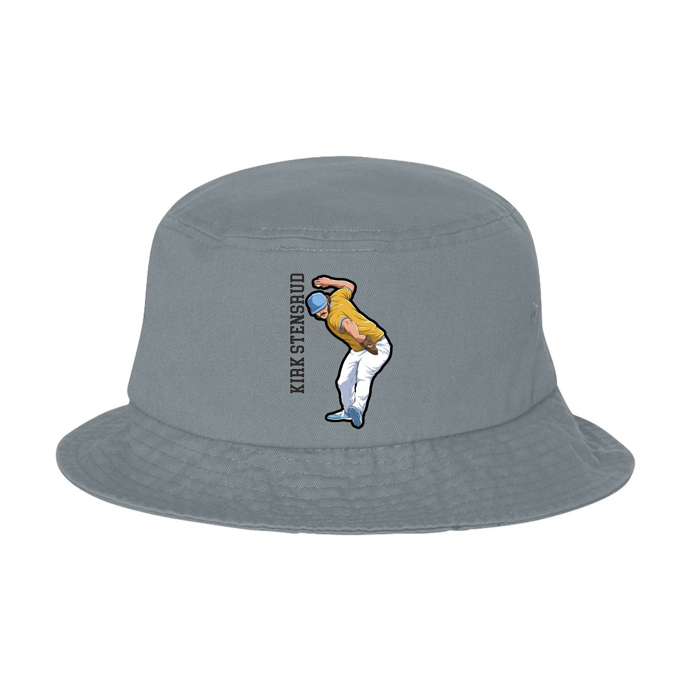 Bucket Cap — Name Vertical in Grey