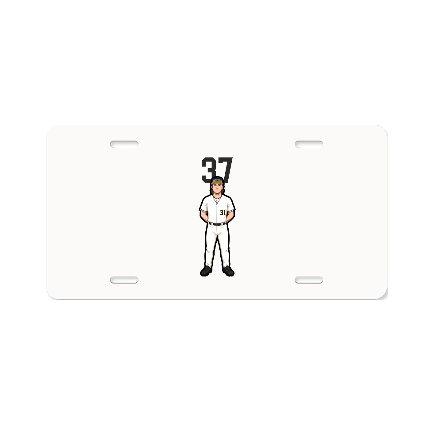 License Plate — Number Top in Classic