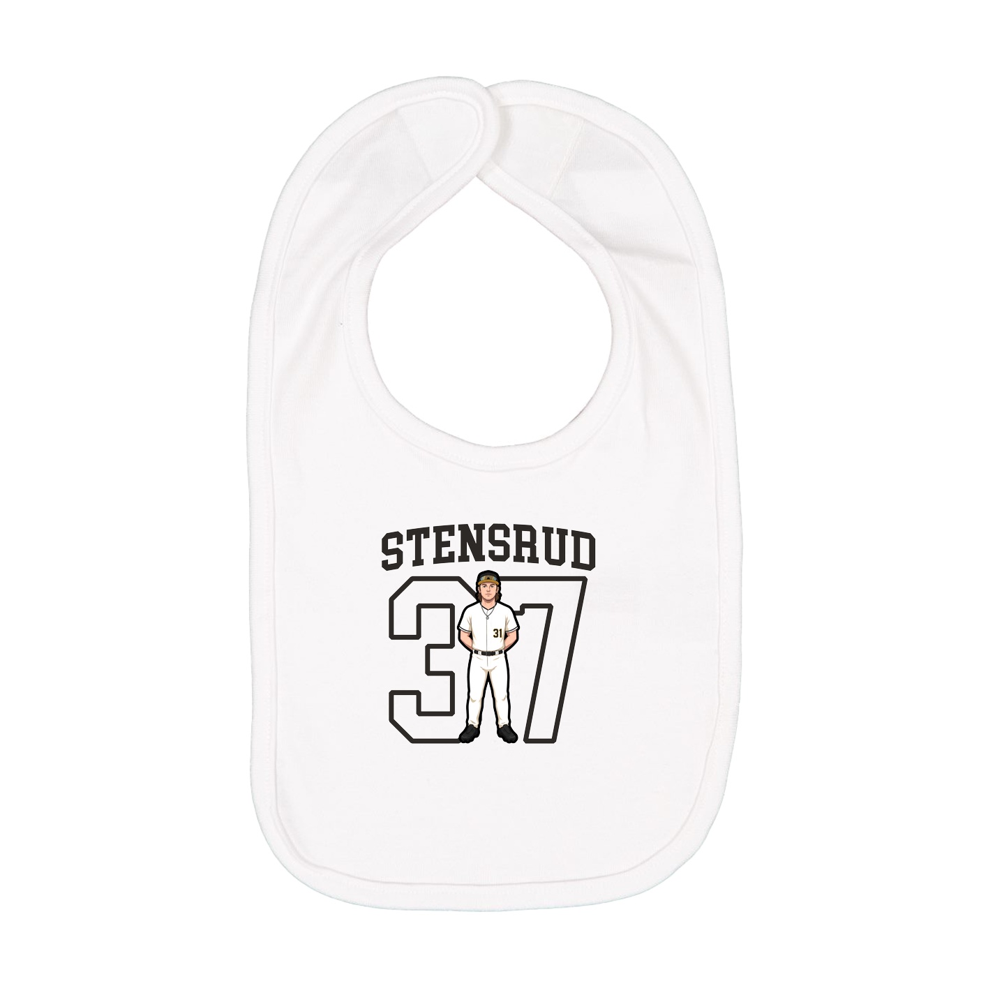 Infant Bib — Shirsey in White