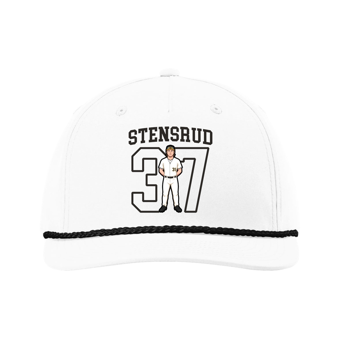 Five-Panel Classic Rope Cap — Shirsey in White